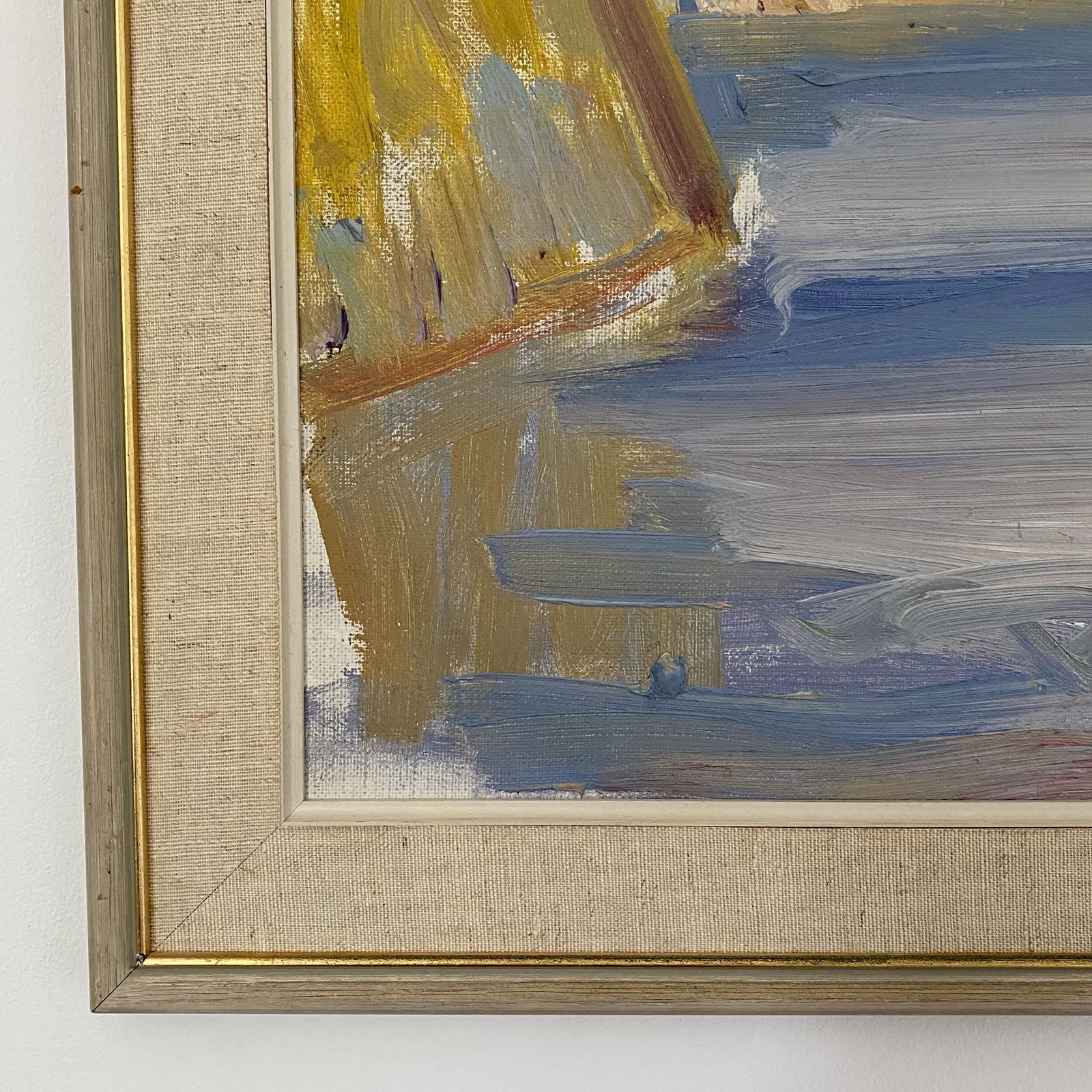 Swedish Mid Century Coastal Landscape Painting By Arne Roland Andersson photo buy