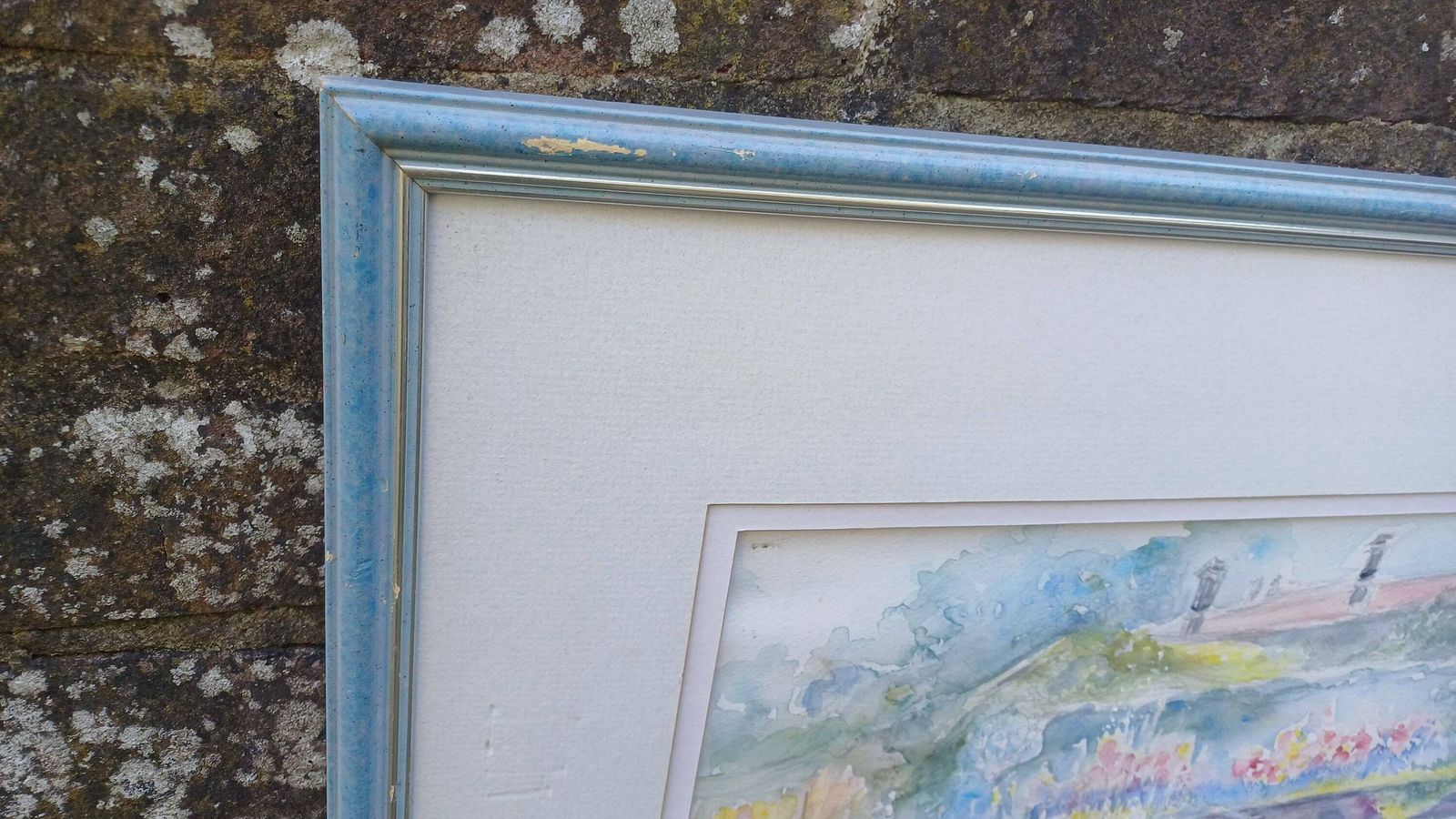Wonderful Large Original Water Colour, Water Colour Painting Of Images Of Dianas Garden Copinger Hall, By Samantha Jill D Howard, Pond photo for sale