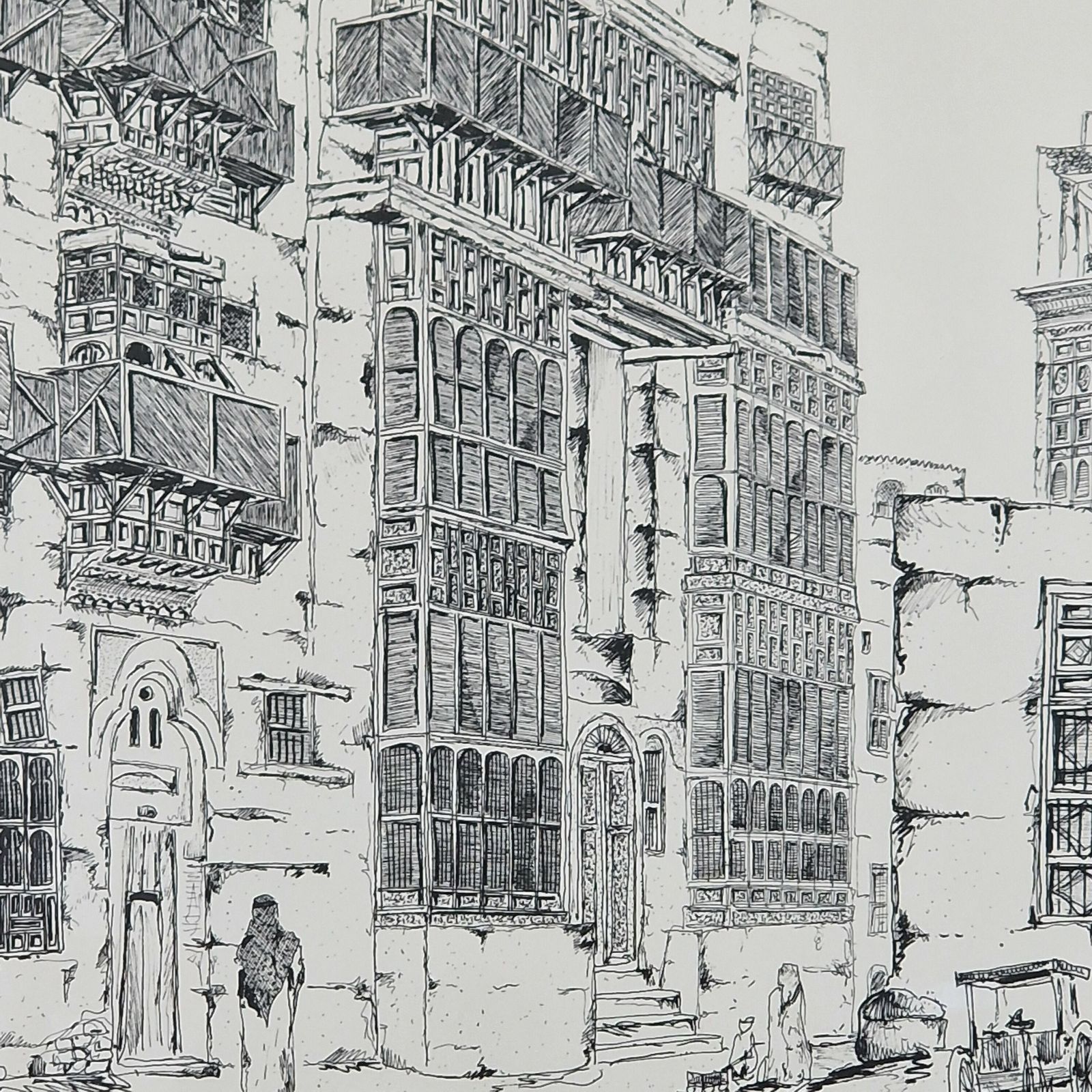 Beautiful Balconies Jeddah '83   Frans Op Den Kamp. Limited Edition Print.. photo Art