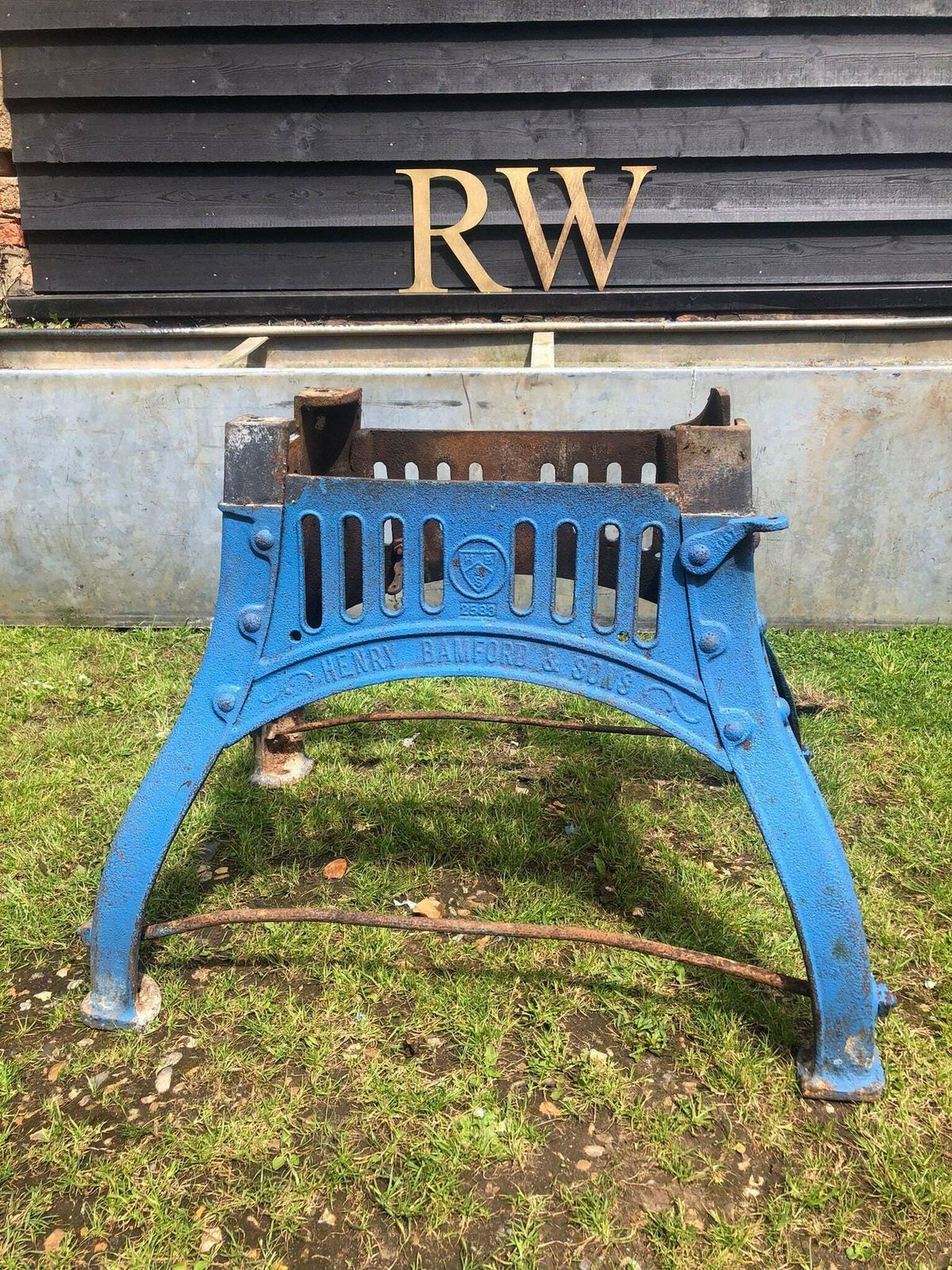 Cast Iron Industrial Henry Bamford And Sons Table Base Reclaimed Original. photo furniture