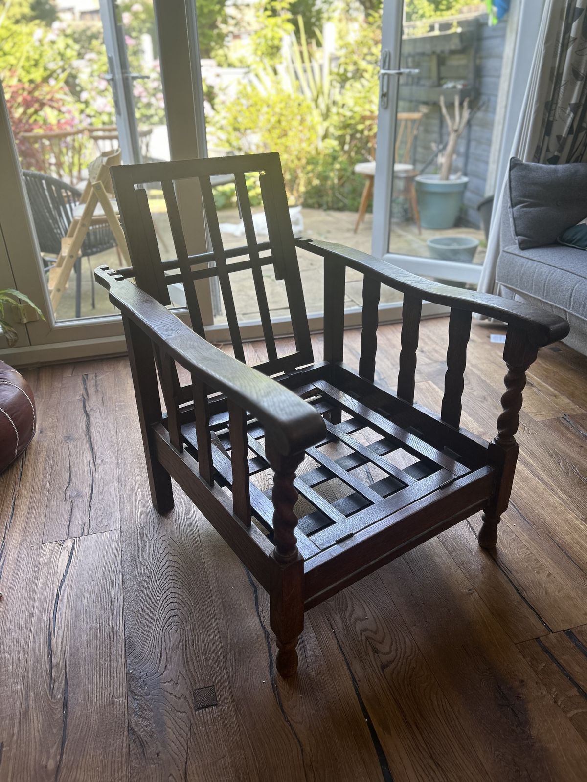 Arts And Crafts Reclining Chair With Liberty Print photo furniture