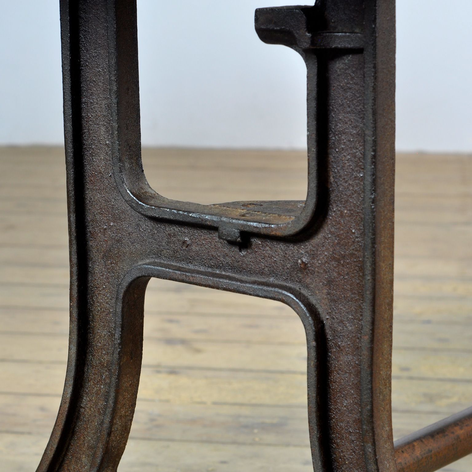 Industrial Table With An Old Pine Top photo for sale