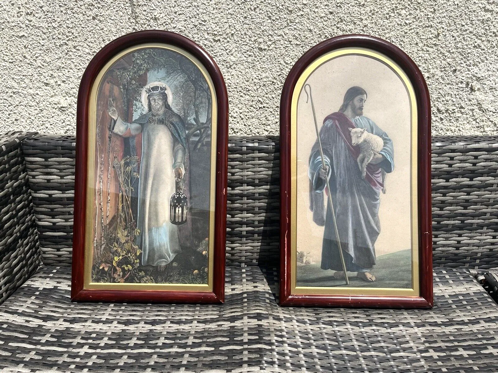 photo vinterior 2 Framed Antique Pre Raphaelite Jesus Religious Ecclesiasrical Prints Light Of The World William Holman Hunt The Good Shepherd William Dobson