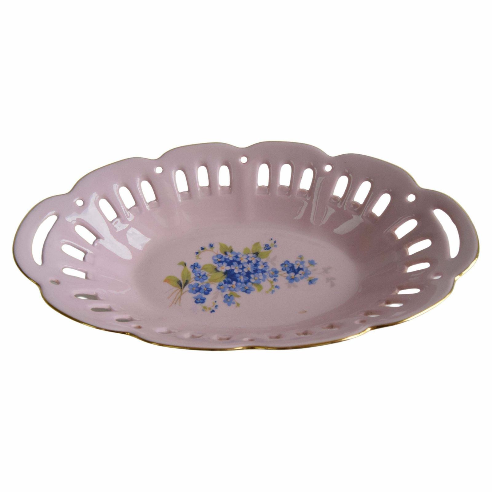 Vintage Pirken Hammer 1803 Bowl, Pink Porcelain Czechoslovakia, Circa 1980's.