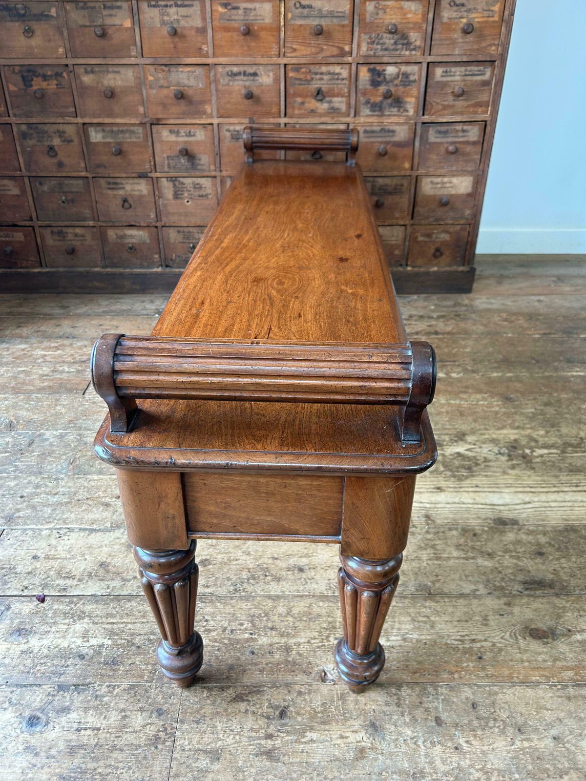 William Lv Mahogany Hall Bench In The Manner Of Gillows photo for sale