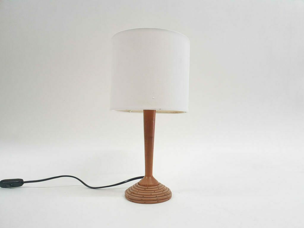 Vintage Kleine Bamboe Tafellamp, Ca. Jaren 1960