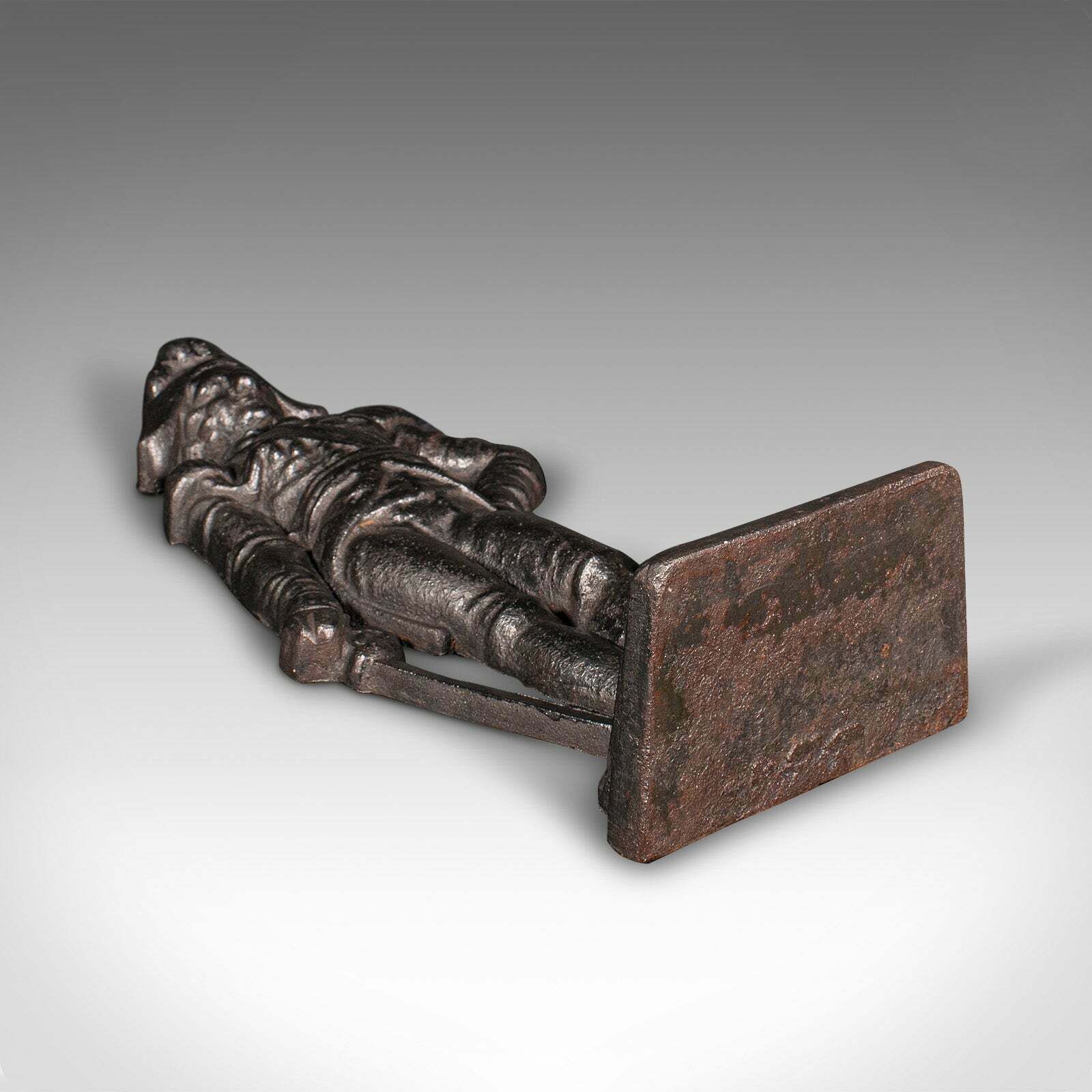 photo furniture Antique Figural Doorstop, English, Cast Iron, Lord Nelson Door Keeper, Regency