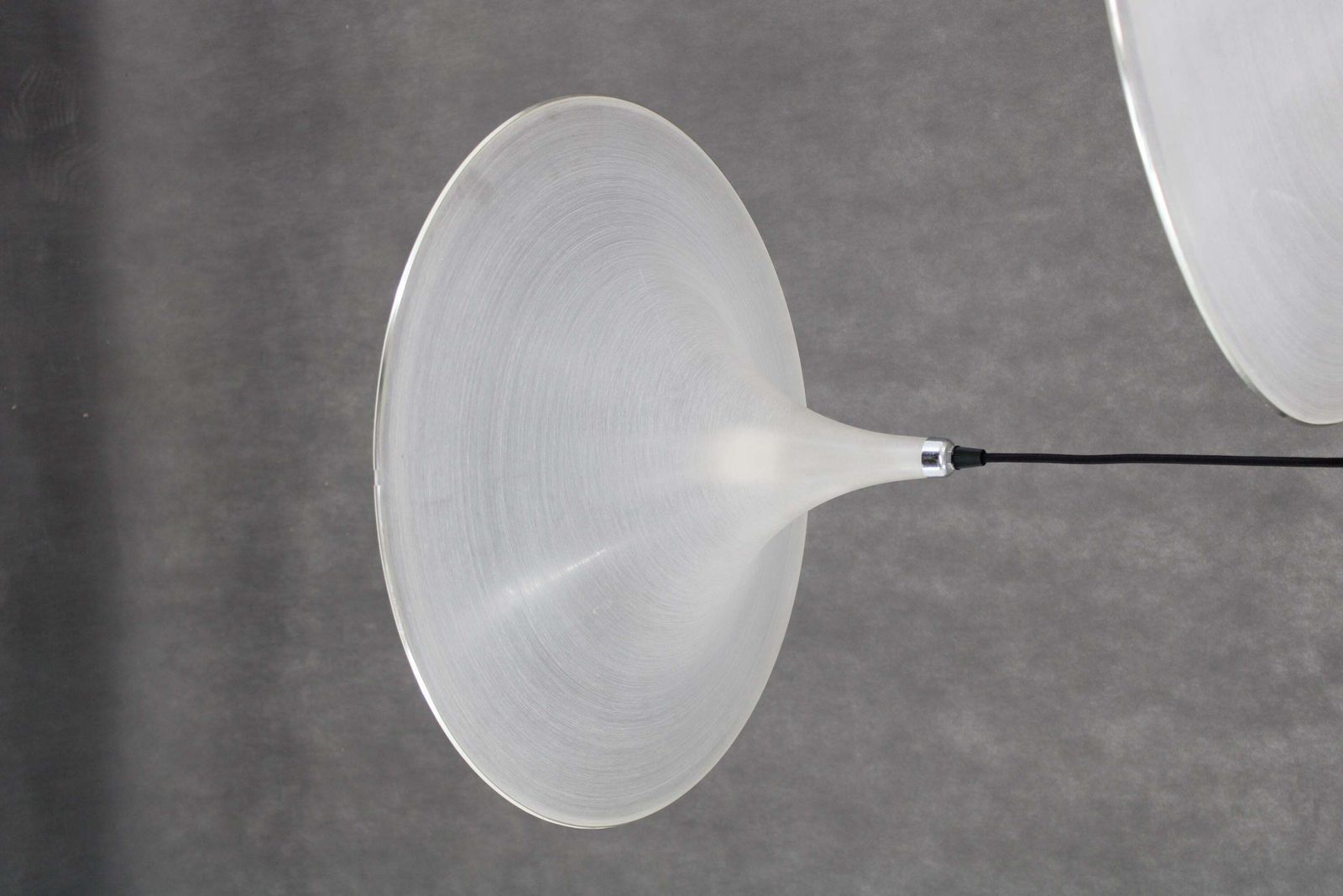 1970s Pair Of Guzzini "Trumpet" Pendant Lamps By Meblo , Italy photo 779.0