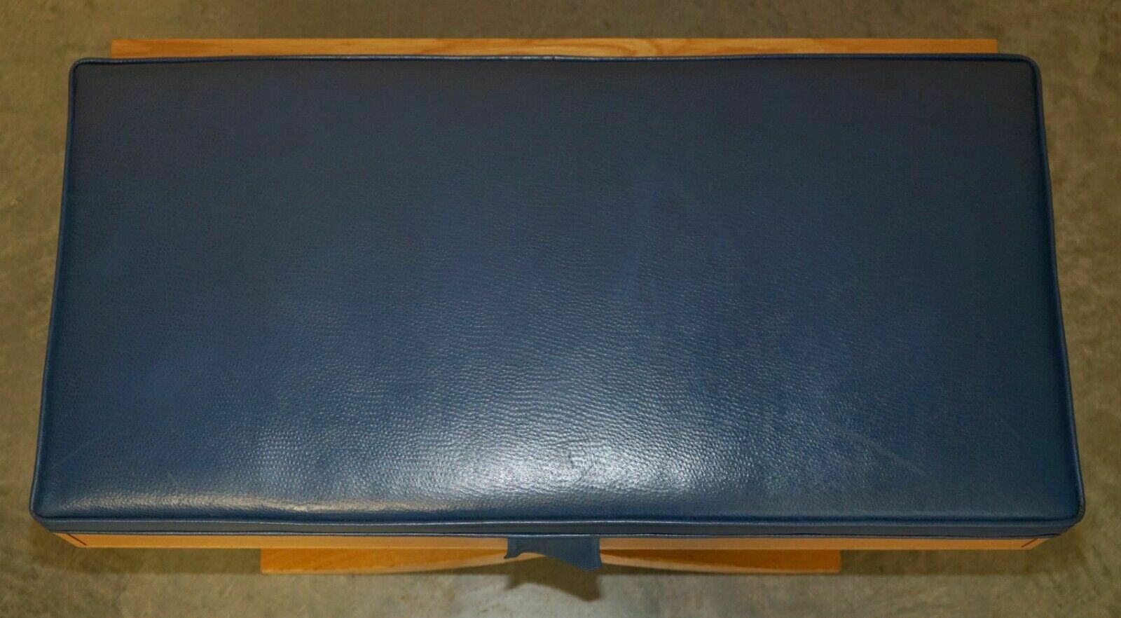 Exquisite David Linley Ostrich Leather Satinwood Hall Bench Seat Luggage Rack photo for sale