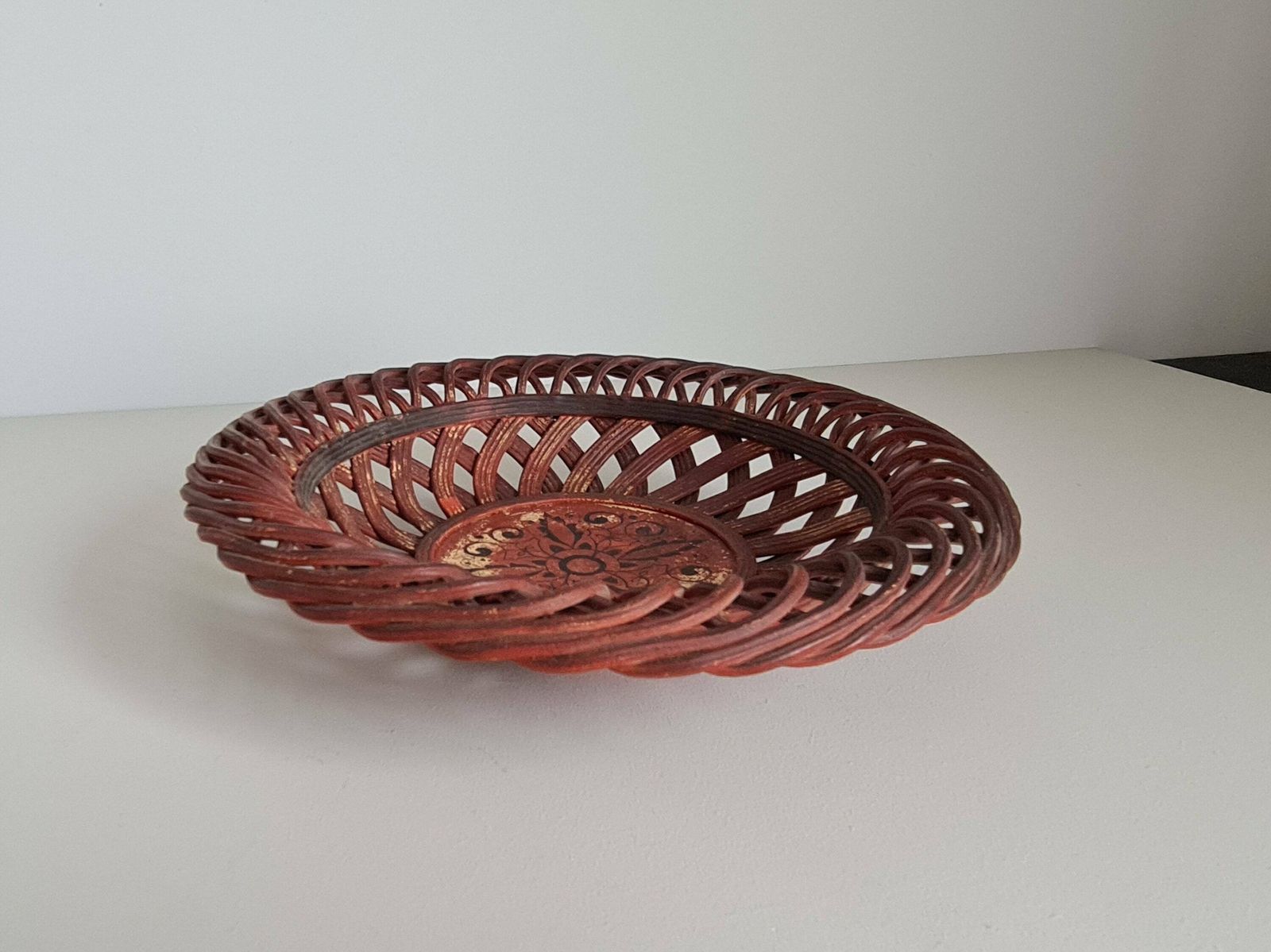 Ceramic Fruit Basket Or Pocket Tray/ 70s / French Ceramics / Artisanal Work / France / 20th Century photo for sale