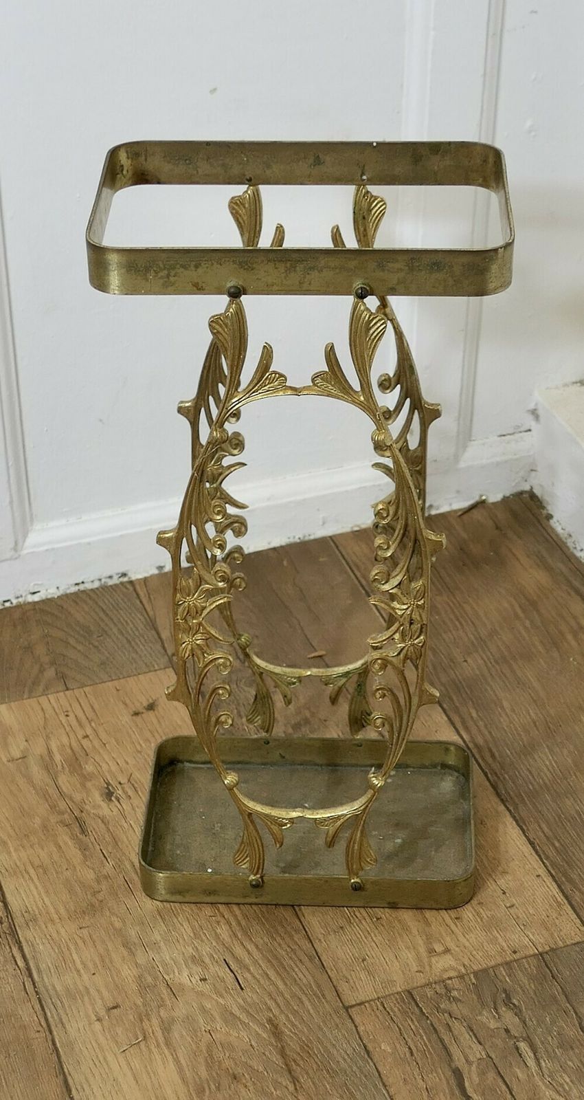 Unusual French Brass Stick Stand Or Umbrella Stand