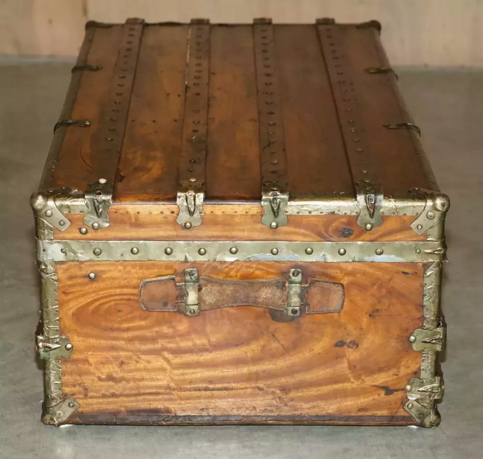 1950.0 Exquisite Antique Circa 1900 Chinese Export Camphor Wood Steamer Luggage Trunk photo