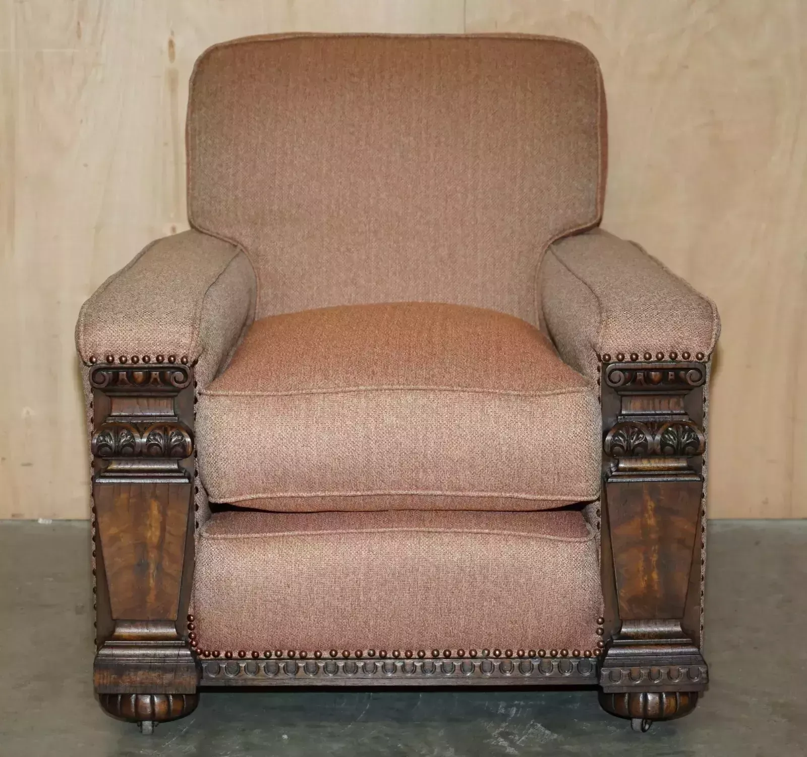 Pair Of Exquisite Antique William IV Flamed Mahogany Circa 1830 Club Armchairs photo for sale