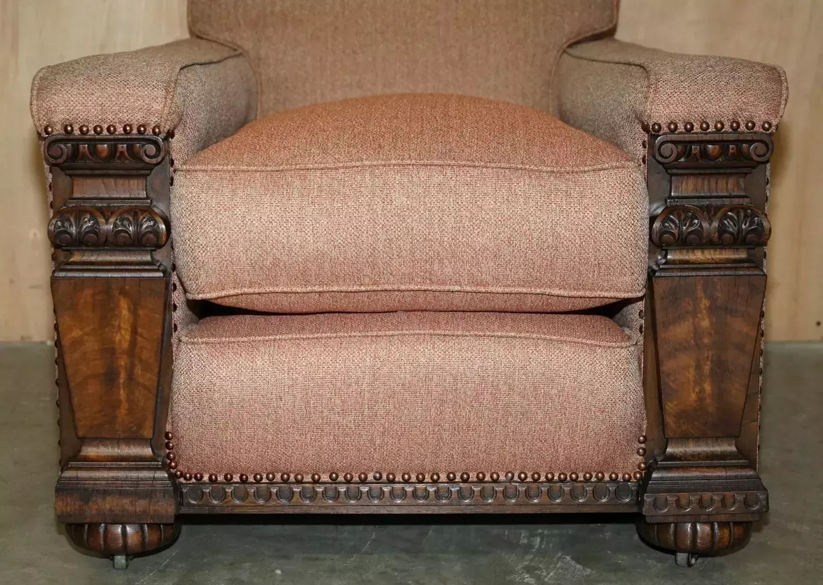 Pair Of Exquisite Antique William IV Flamed Mahogany Circa 1830 Club Armchairs photo Furniture