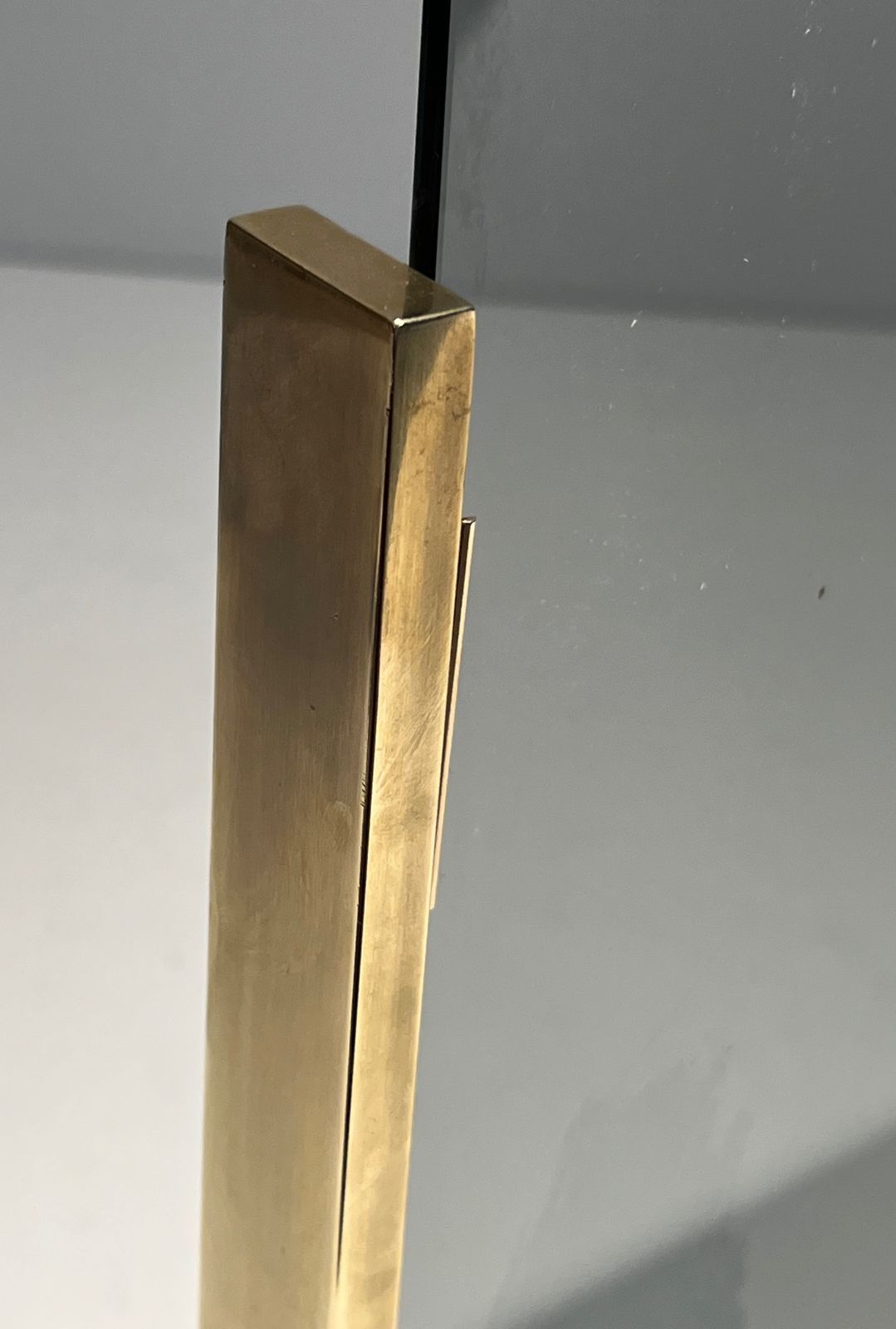Smoked Glass And Brass Fire Screen photo buy