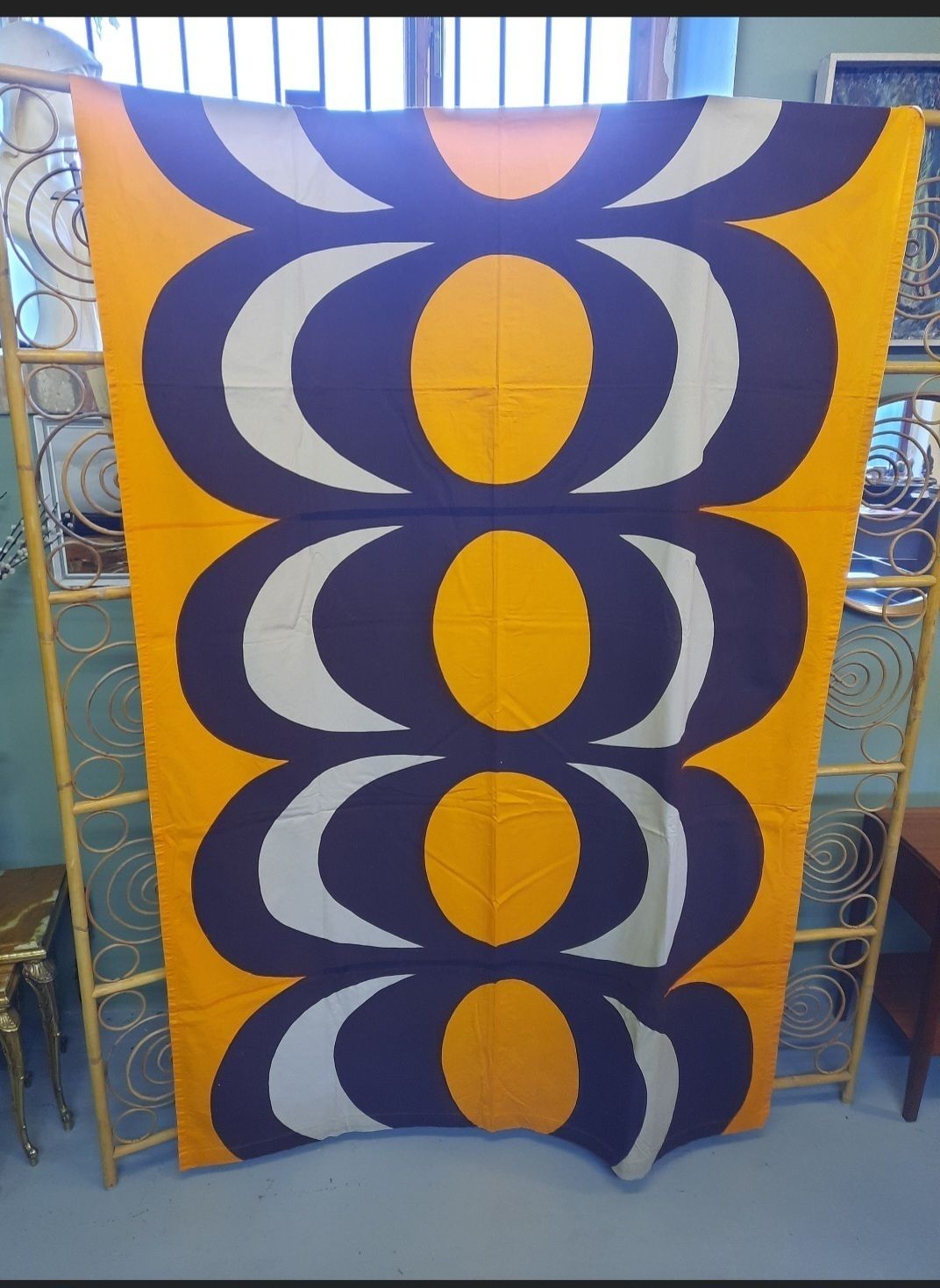 1960s Maija Isola For Marimekko Kaivo Curtain Panel   Table Runner   Finland   Scandinavian Decor photo Textiles