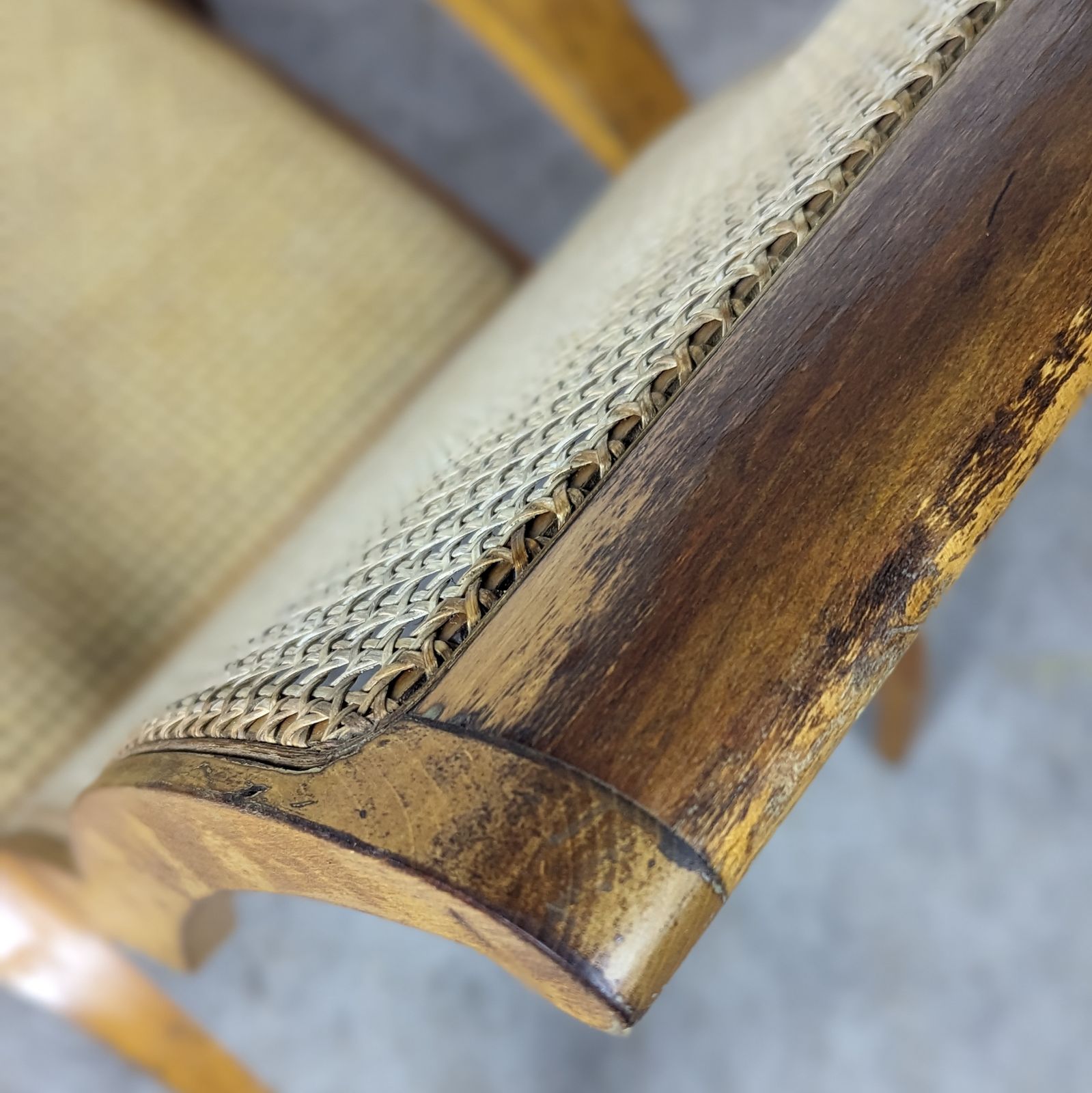 photo buy 1940s Wood And Rattan Sun Lounger