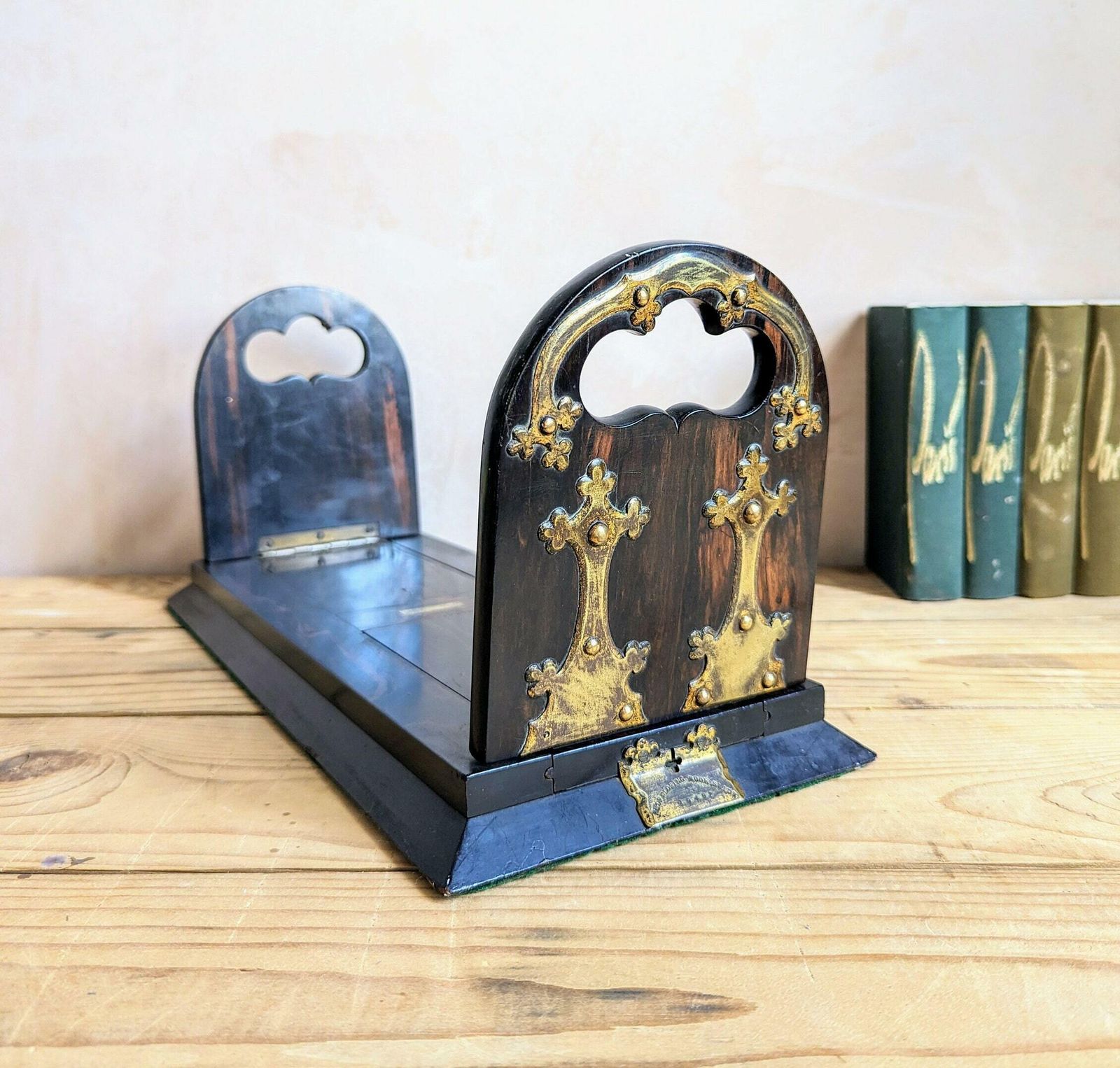 Antique Betjemann's Coromandel Book Slide C1880 photo furniture