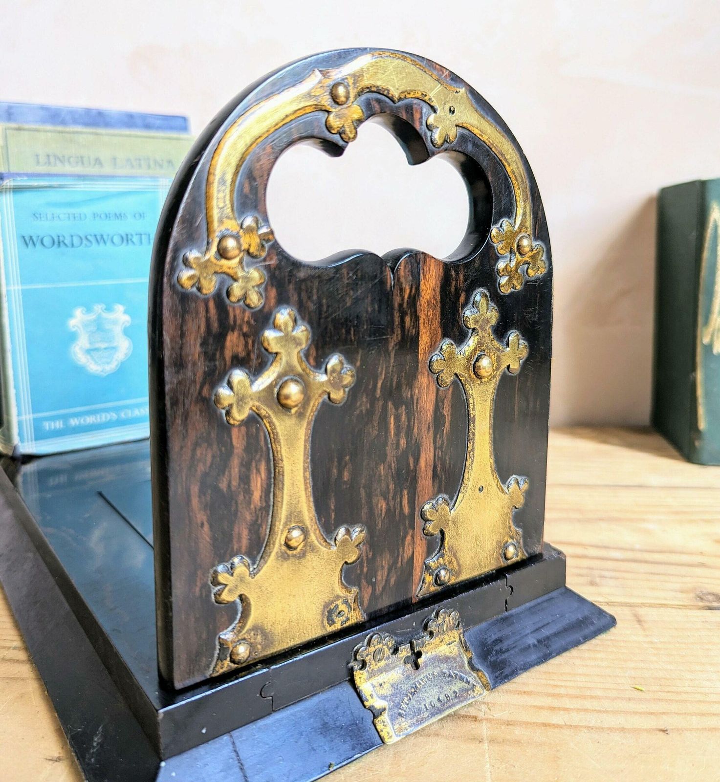 Antique Betjemann's Coromandel Book Slide C1880 photo for sale