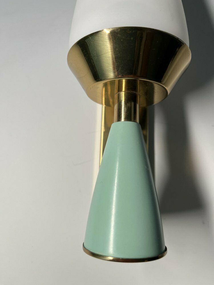 Mid Century Italian Brass And Glass Sconce From Stilnovo photo 200.0