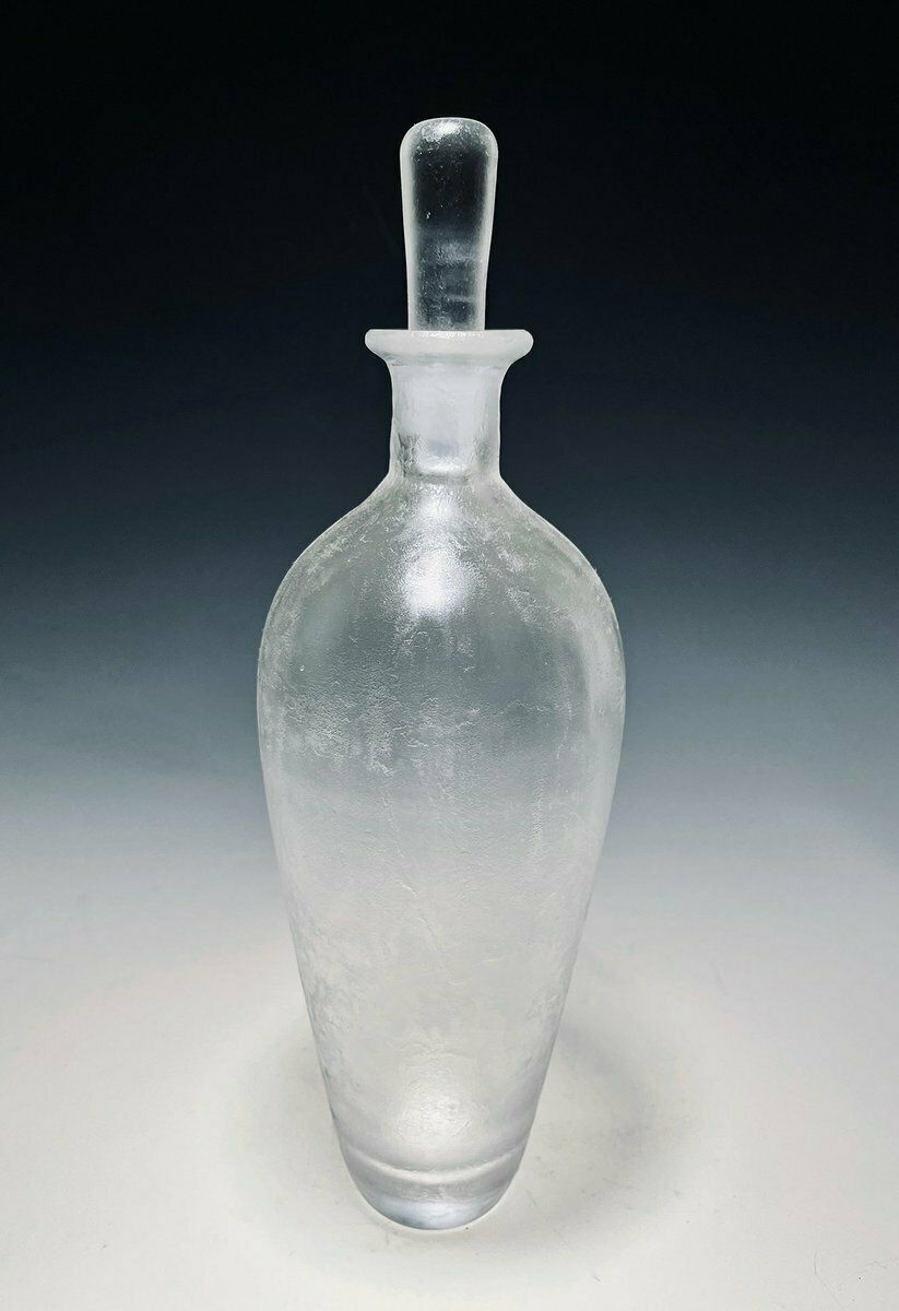 Iced Series Decanter By Vicke Lindstrand For Orrefors, Sweden