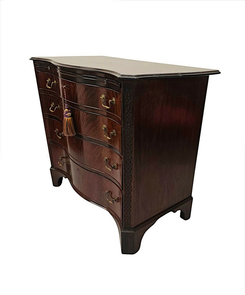 A Very Fine Early 20th Century Serpentine Chest Of Drawers photo for sale