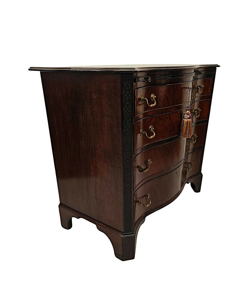 A Very Fine Early 20th Century Serpentine Chest Of Drawers photo Furniture