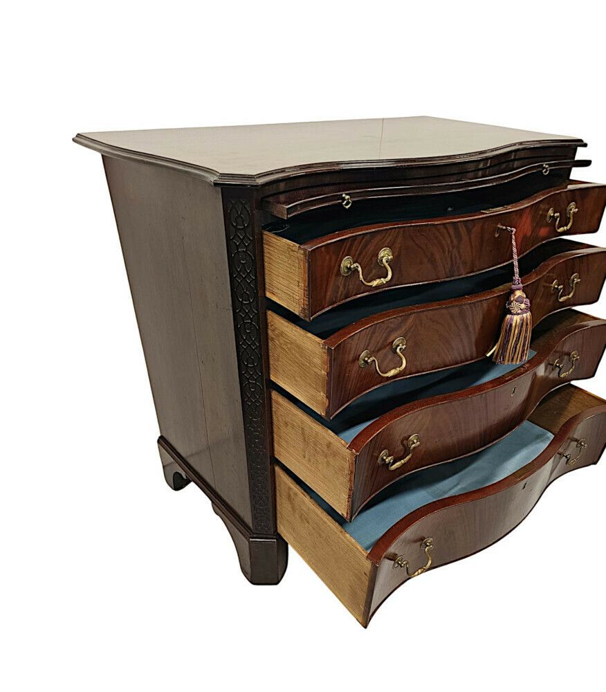 A Very Fine Early 20th Century Serpentine Chest Of Drawers photo buy