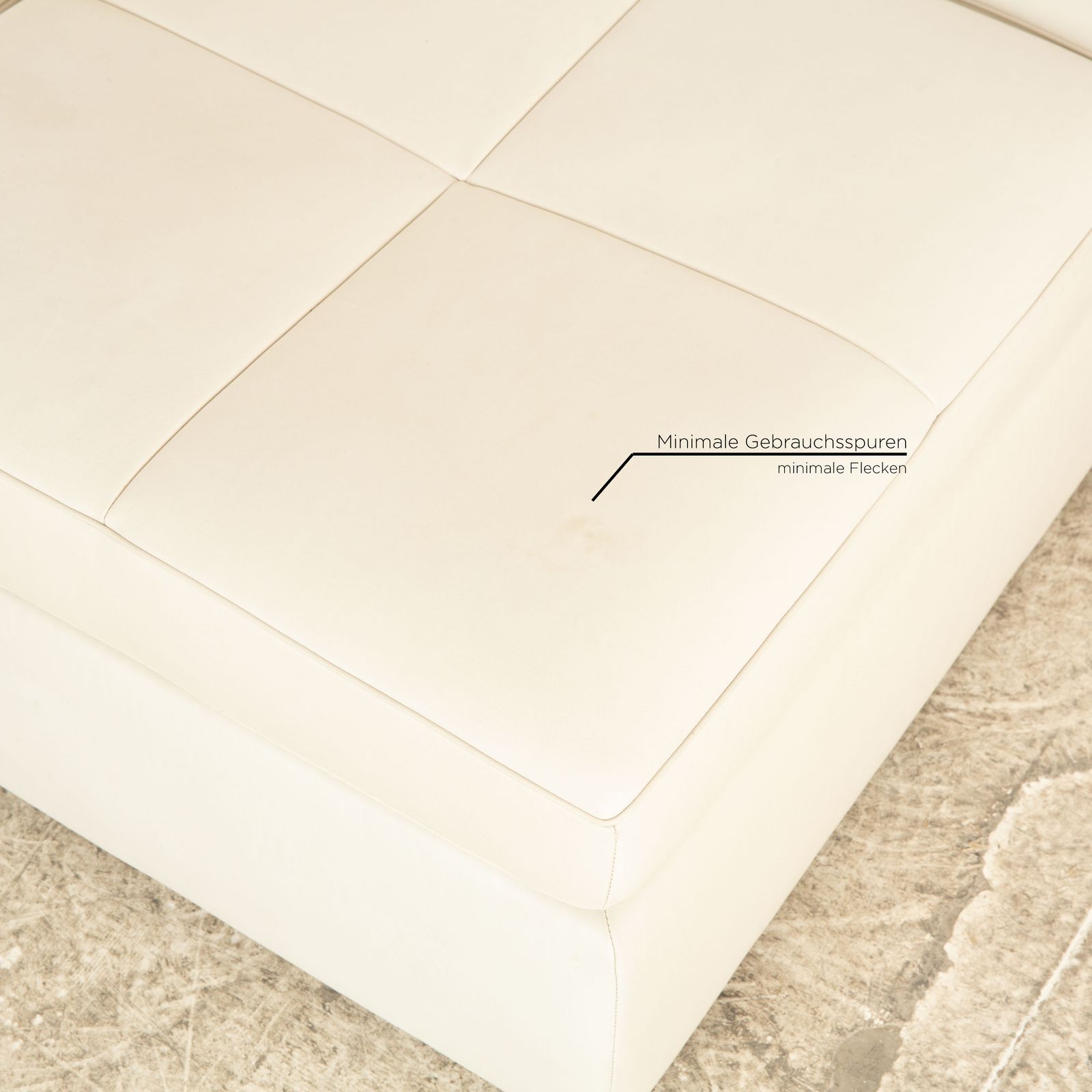 Fauteuil FSM Square Up en cuir blanc et gris, fonction manuelle photo 2414.0