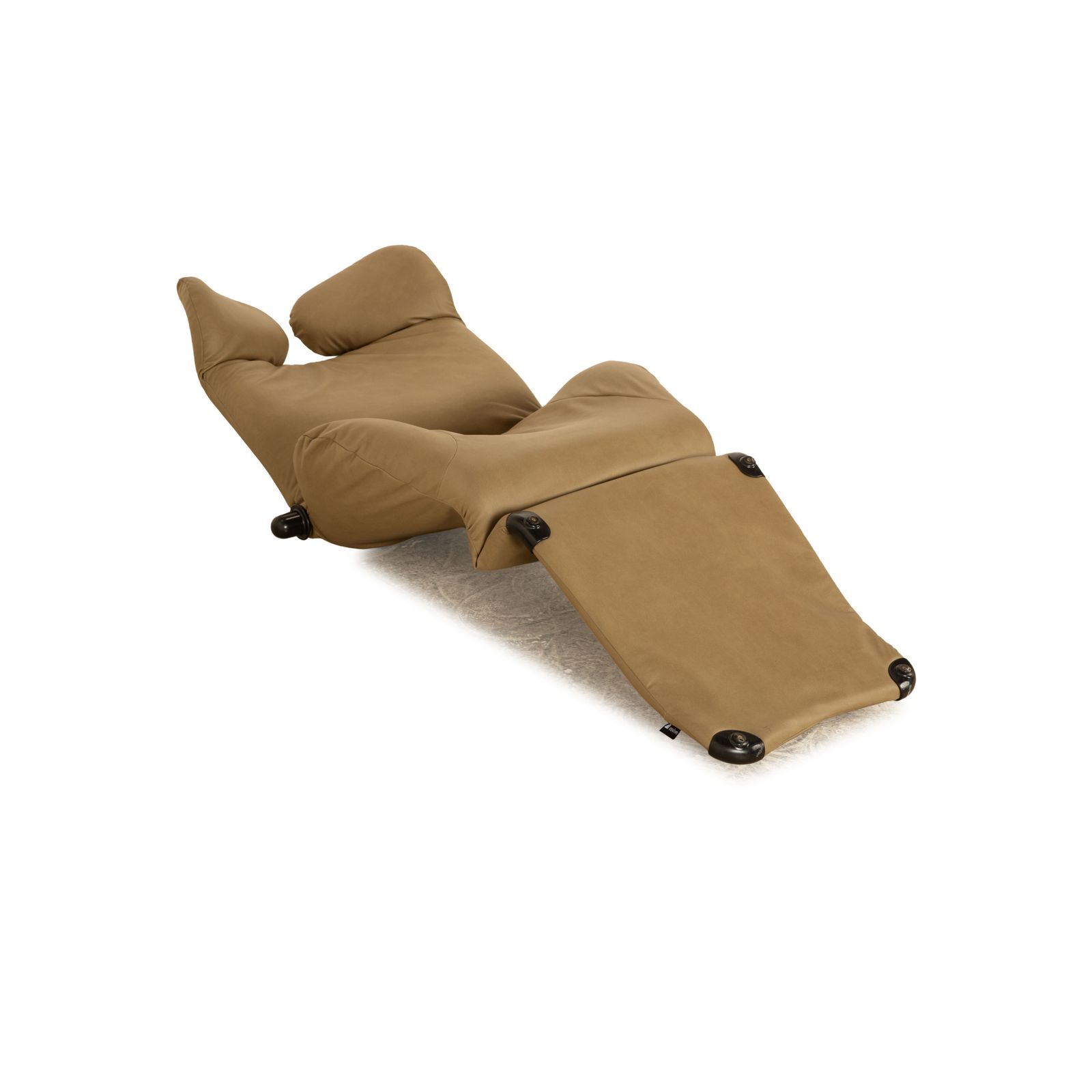 Fauteuil Cassina Wink en tissu vert olive rouge, nouvelle housse en cuir vegan microfibre photo for sale