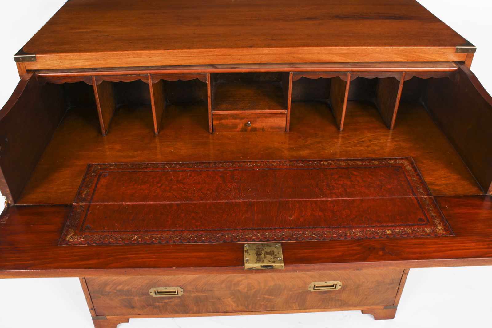 photo vinterior Campaign Era Military Secretaire Chest Of Drawers C1840