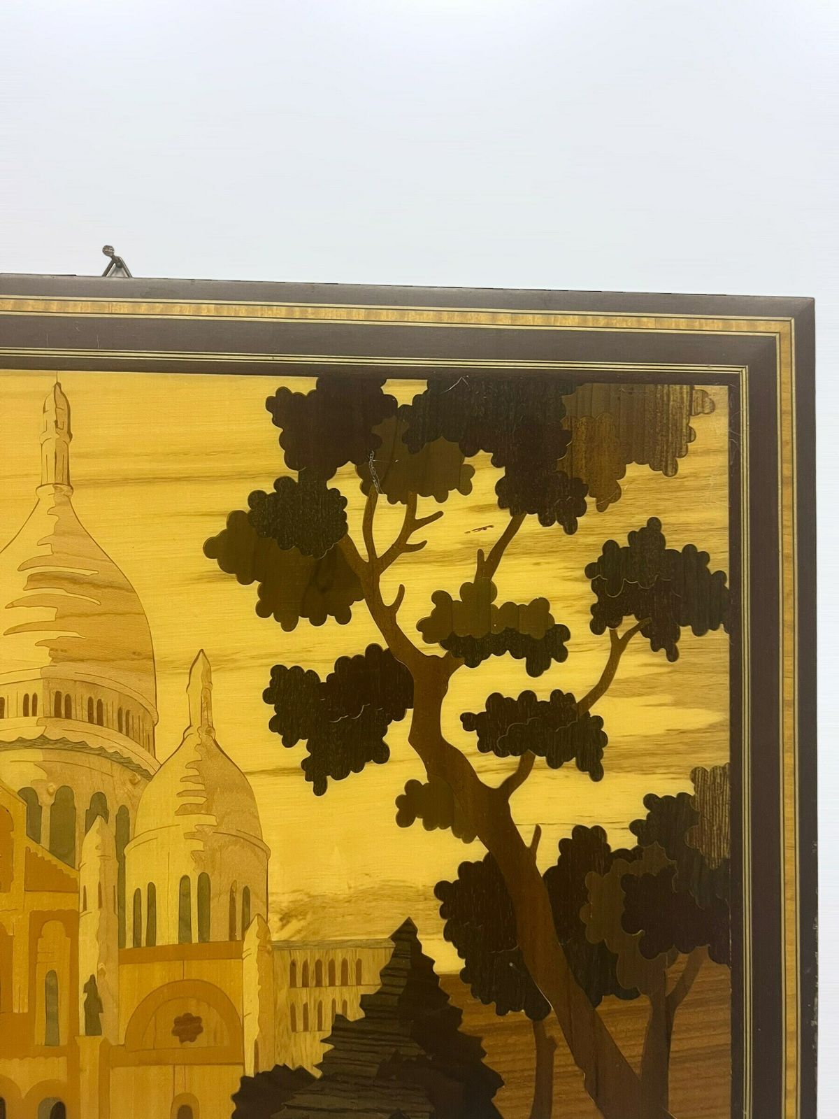 photo furniture Vintage Sacre Coeur Wall Art, Wooden Wall Panel, De Basilique Du Sacré Cœur Paris, Made In Italy, Mid Century Interior Design