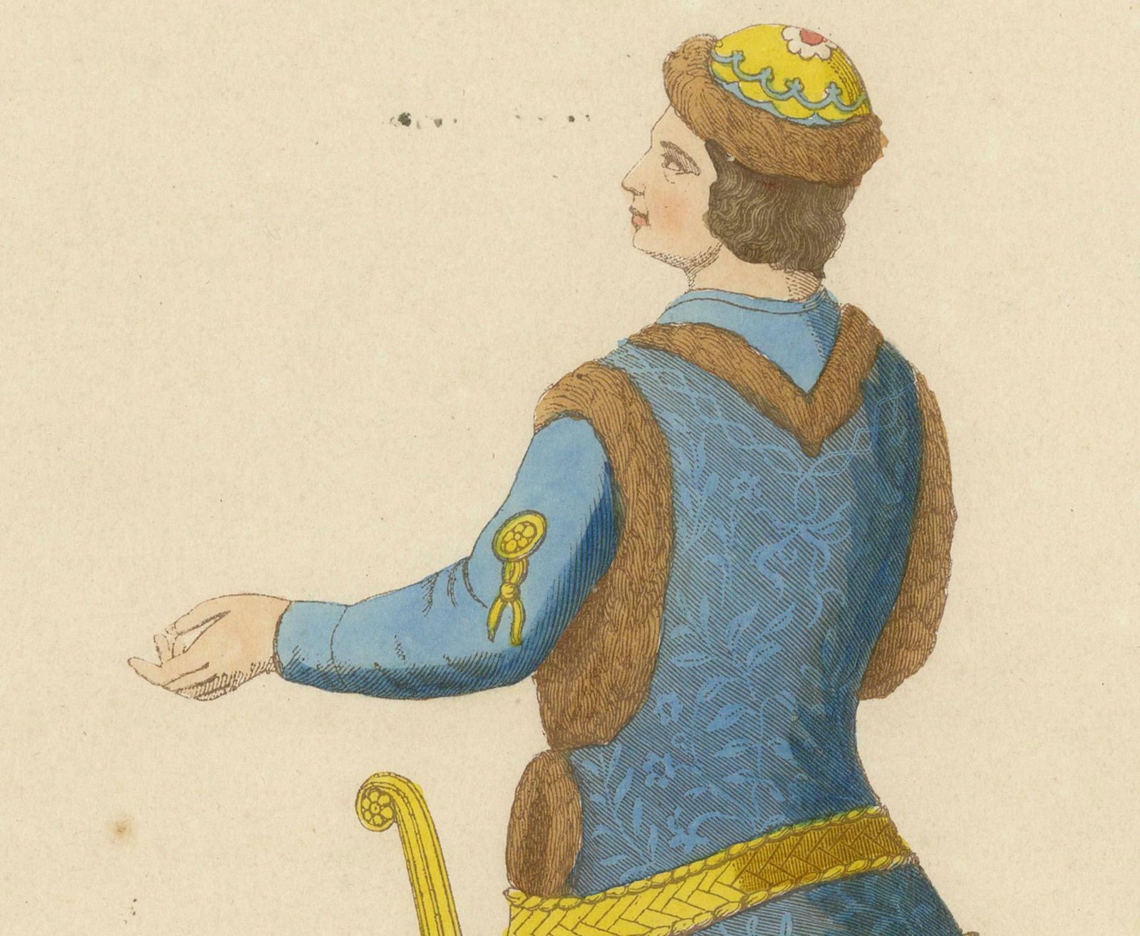 Medieval Knight: Heraldry And Valor In 15th Century Garb, 1847 photo for sale