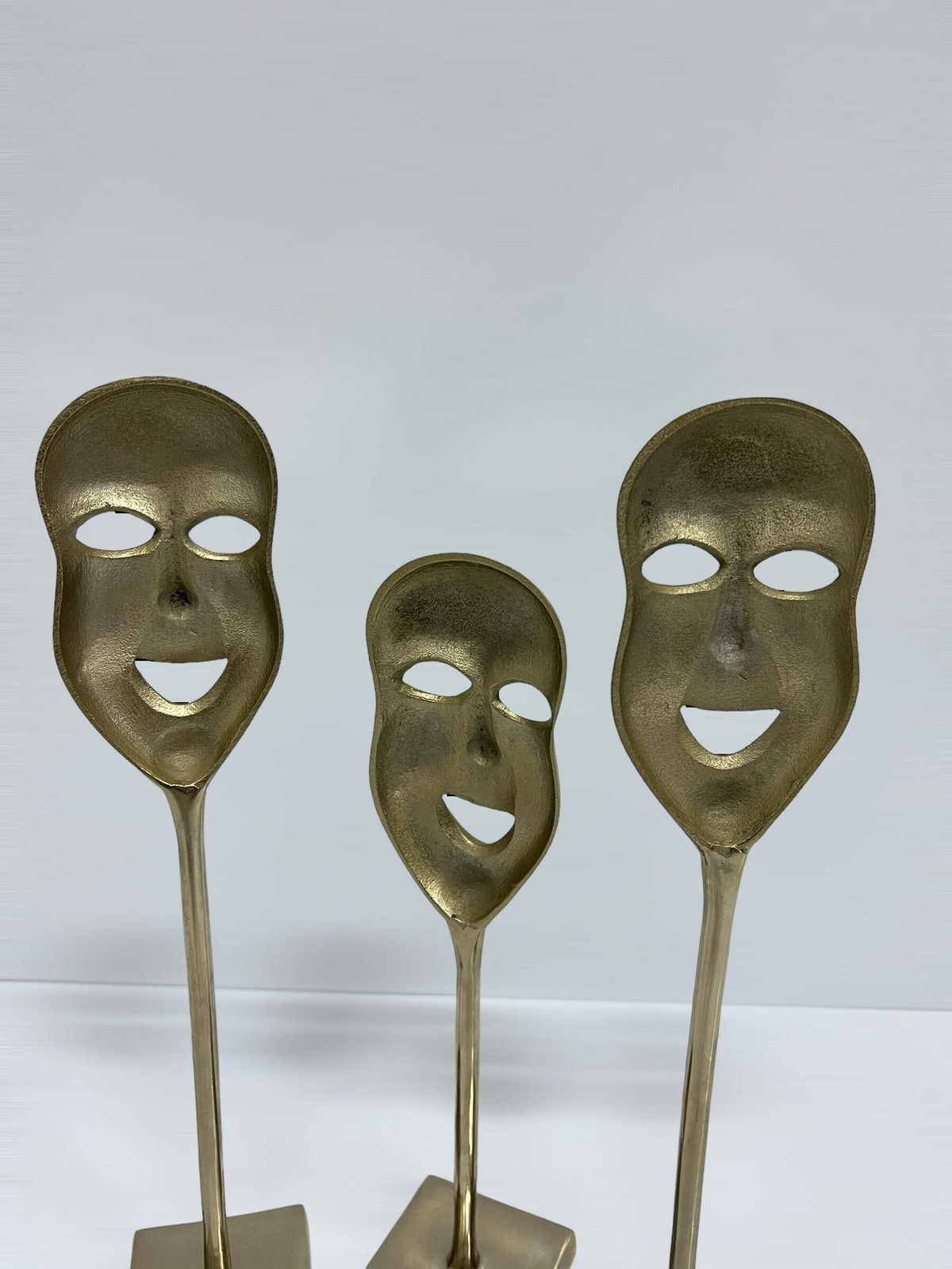 3 Vintage Masks Decoration, Venetian Face Masks, Comedy Smiling Faces, Nineties Home Decor, Theater And Movie Gift photo Art