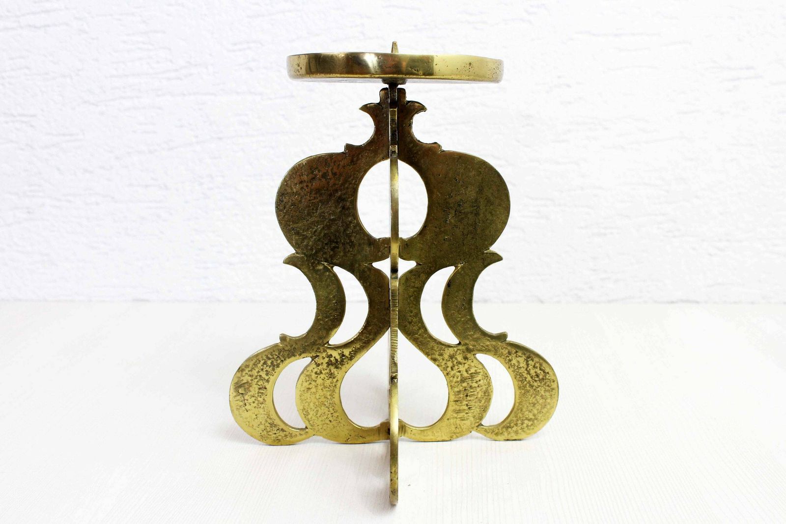 Italian Brutalist Bronze Candlestick By Guiseppe Gallo 1960 photo for sale