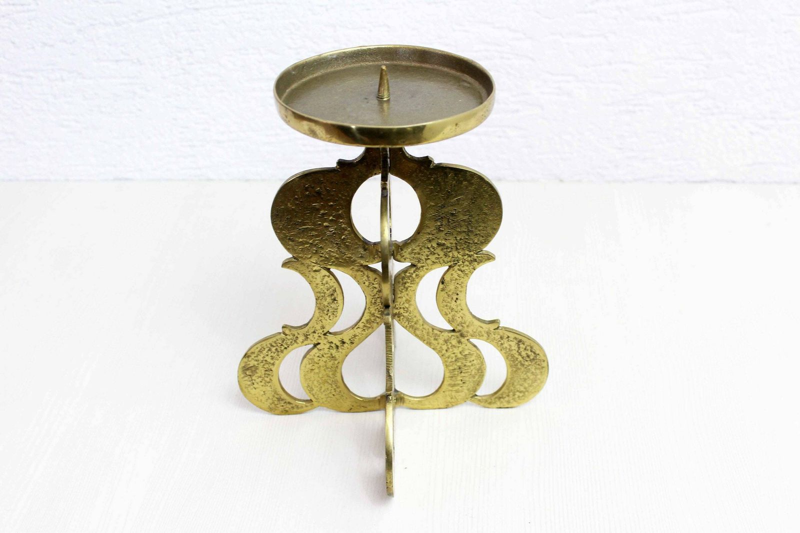 Italian Brutalist Bronze Candlestick By Guiseppe Gallo 1960 photo Home Decor