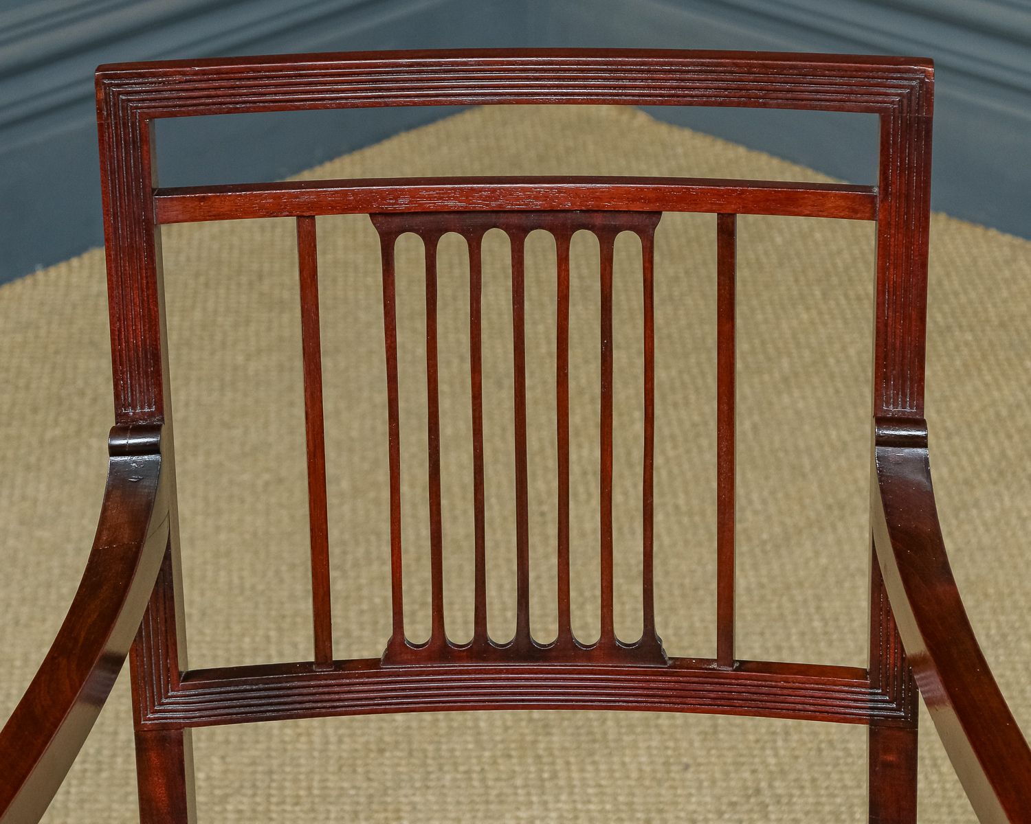 Furniture English Edwardian Regency Style Mahogany Occasional / Dining / Office / Armchair / Carver Chair (Circa 1910) photo