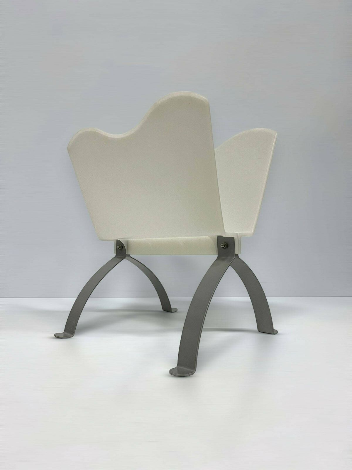 Vintage Ikea Magazine Lecture Tray, Design Per Ivar Ledang, White Clouds Inspired, 1990s Postmodern Interior photo furniture