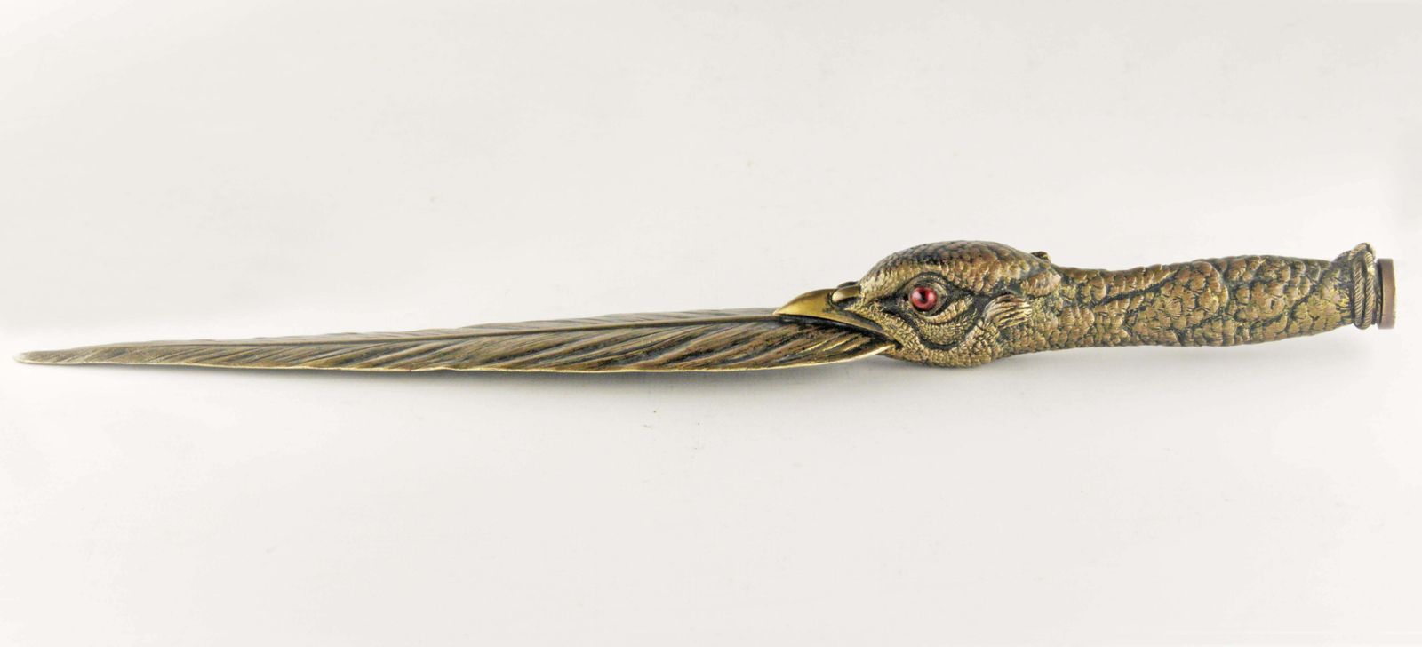 Late 19th Century Bronze Letter Opener Knife Depicting An Eagle Made By French Animalier Sculptor Jules Moigniez photo for sale