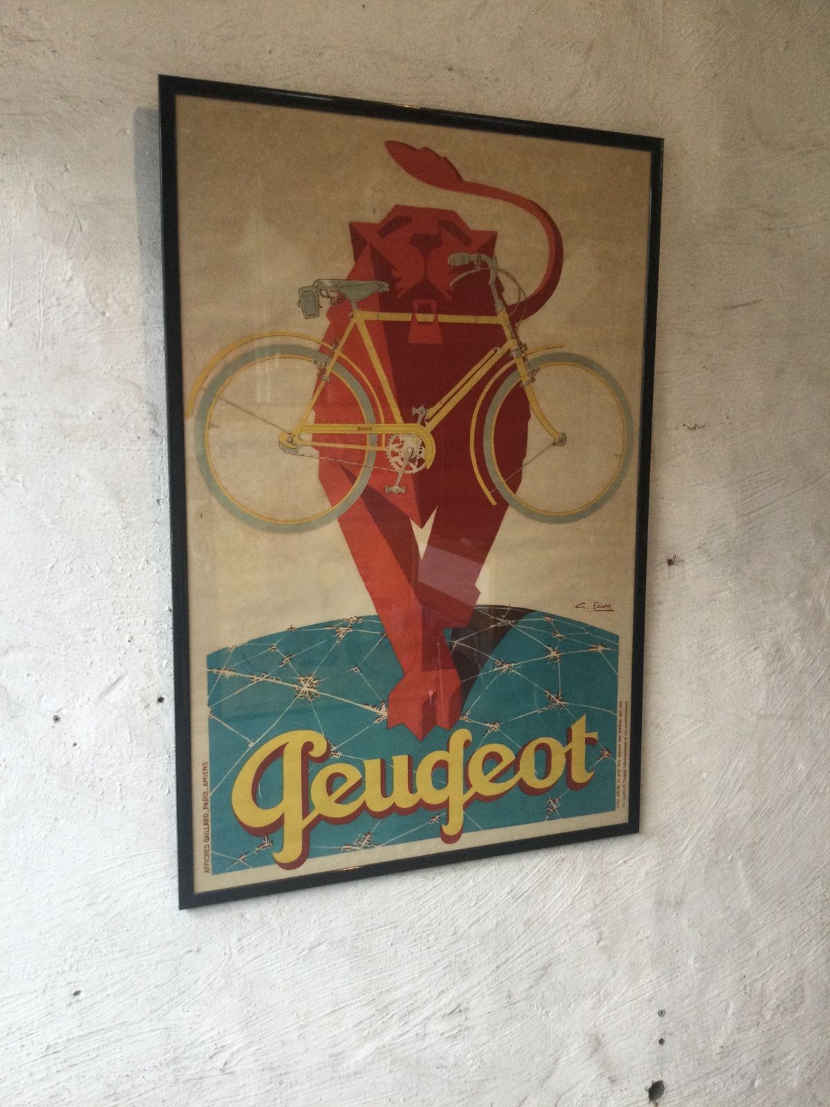 Poster Peugeot, 1920s, Vintage photo Art