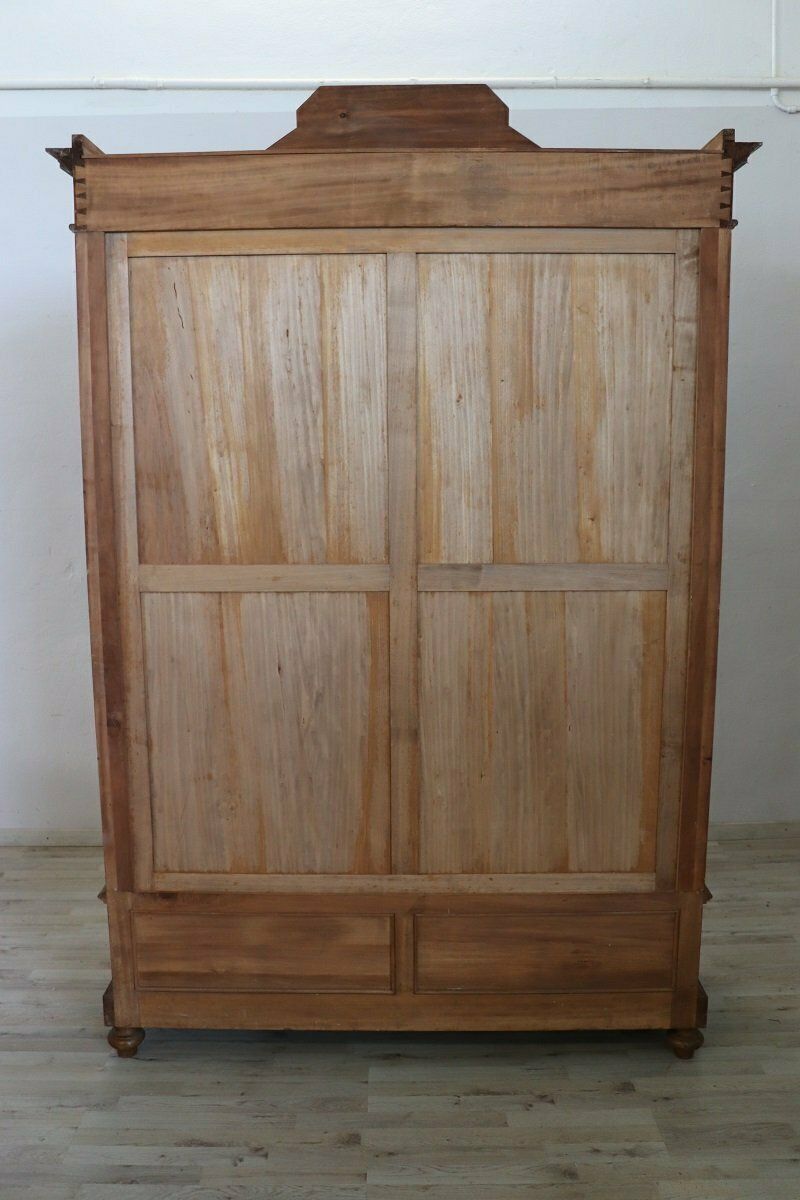 photo buy Antique Veneer Walnut Wardrobe, Late 19th Century