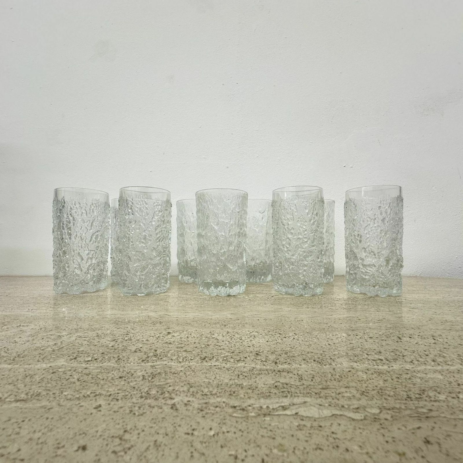 Set Van 9 Barkglas Drinkglazen Van Goebel Charlottenhutte, Jaren 1970, Duitsland