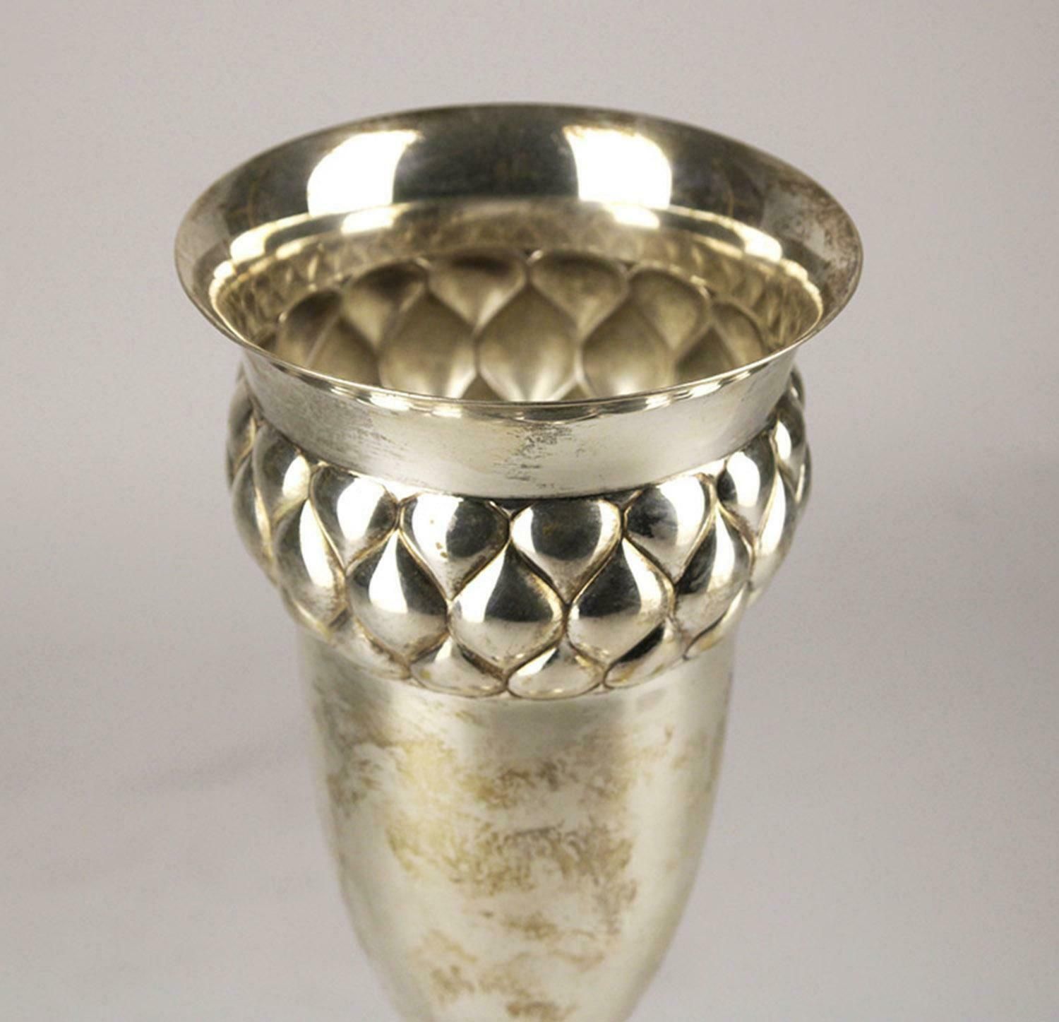 Jugendstil/Art Nouveau Silver Plated Chalice Shaped Presentation Trophy Vase By German Company Württembergische Metallwarenfabrik (Wmf) photo Home Decor