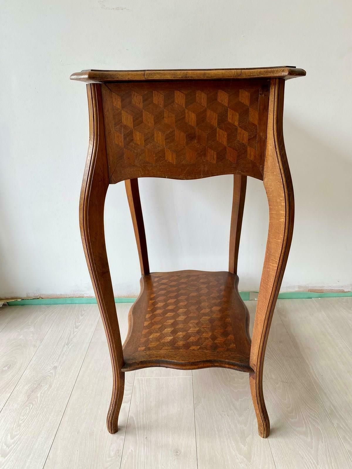 photo for sale Antique French Geometric Vanity Side Table