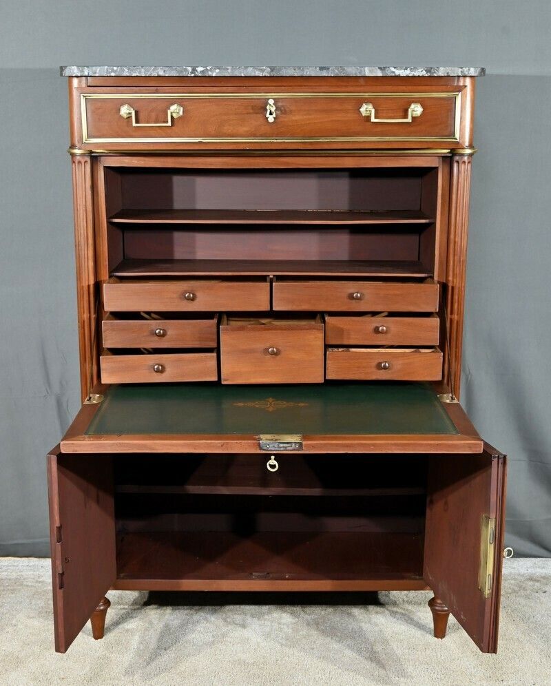 Mahogany Secretary, Louis XVI Period – Late 18th Century photo for sale