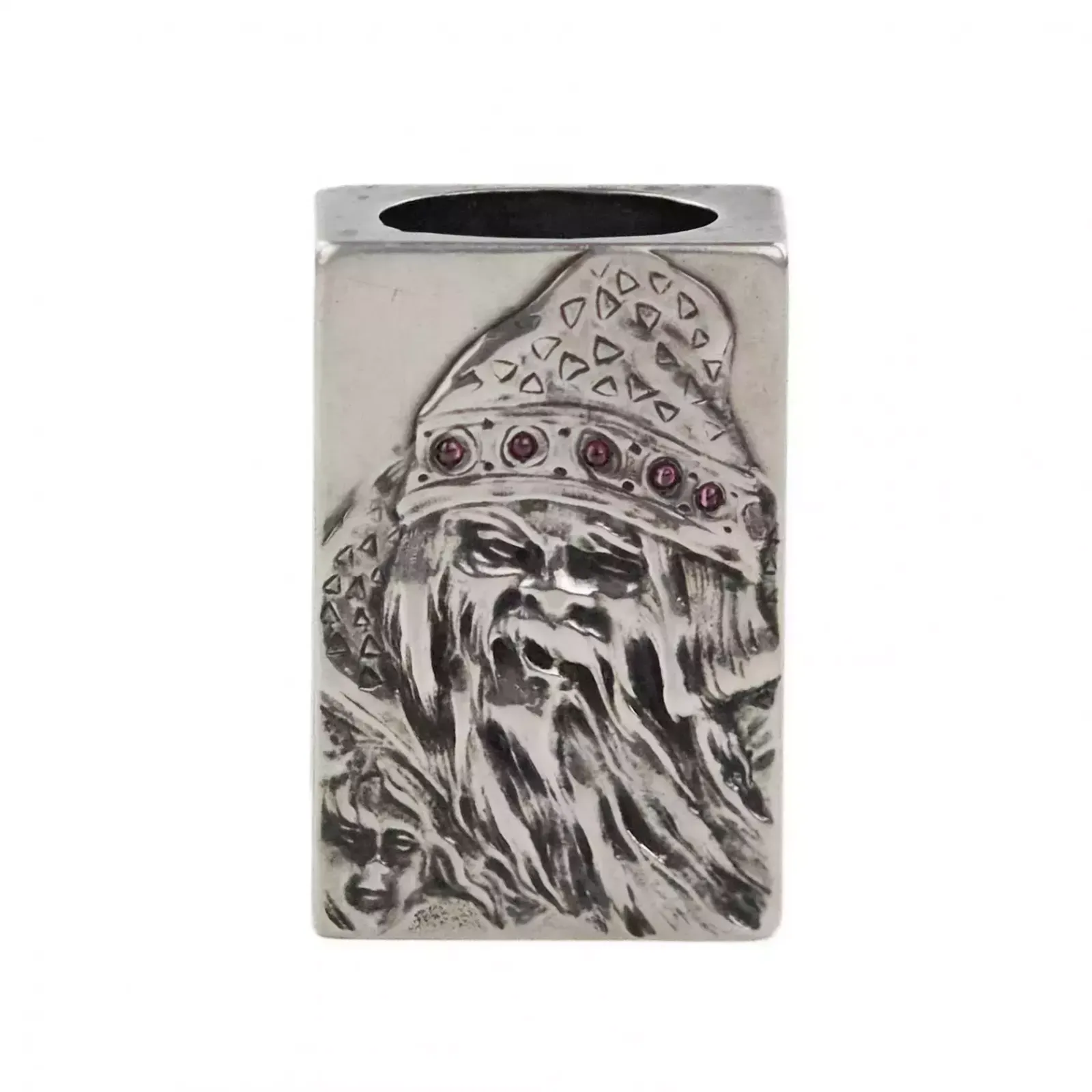 Silver Match Holder, Made In The Russian Art Nouveau Style, With The Image Of A Goblin. photo furniture