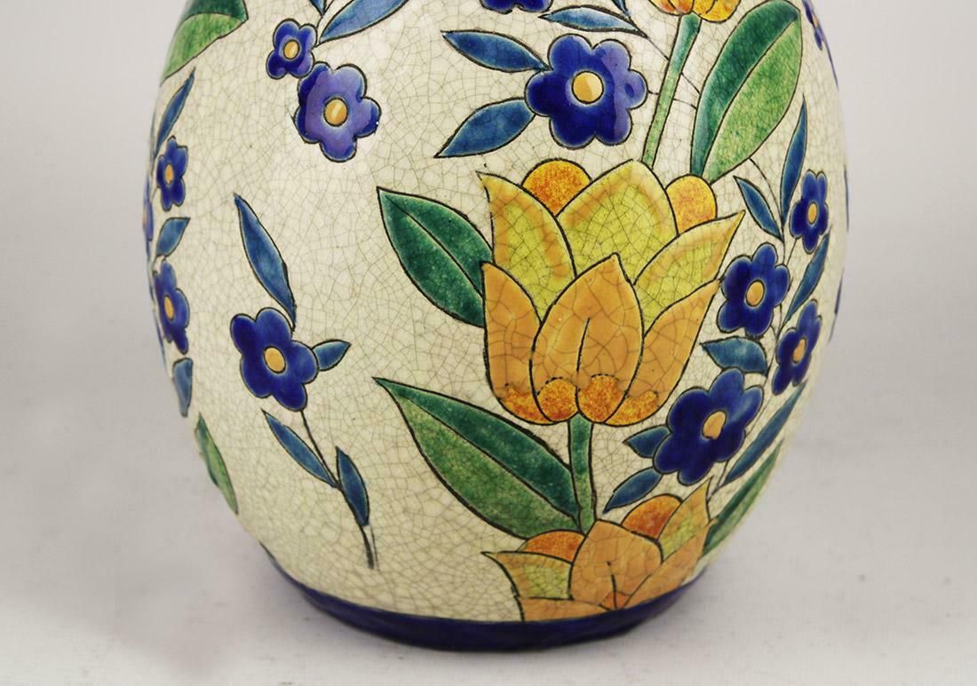 Art Déco Belgian Glazed Pottery/Ceramic Charles Catteau Like Vase By Boch Freres Keramis photo Home Decor