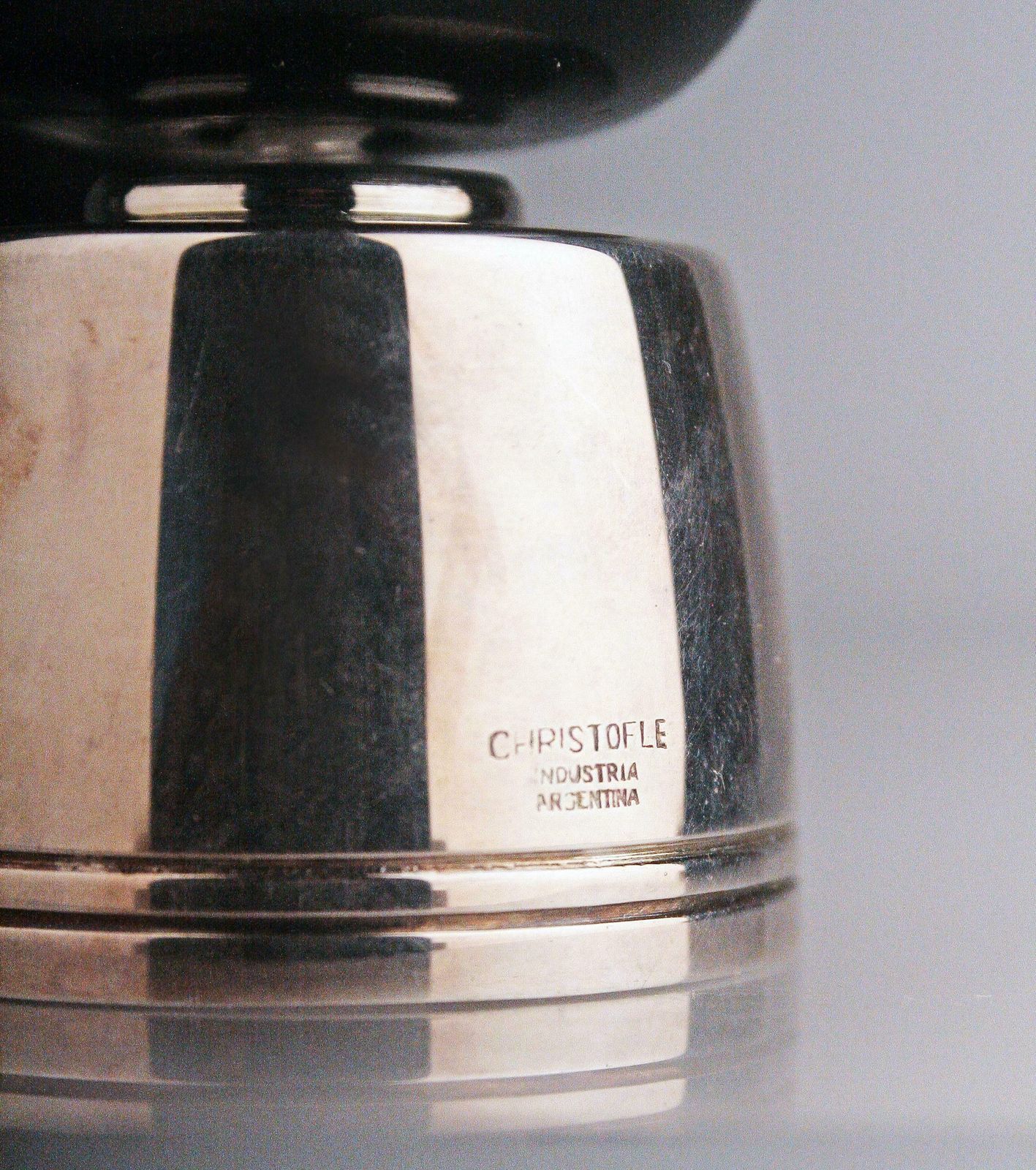 Home Decor Pair Of French Black Lacquer And Silver Champagne Corks/Bottle Stoppers By Christofle photo