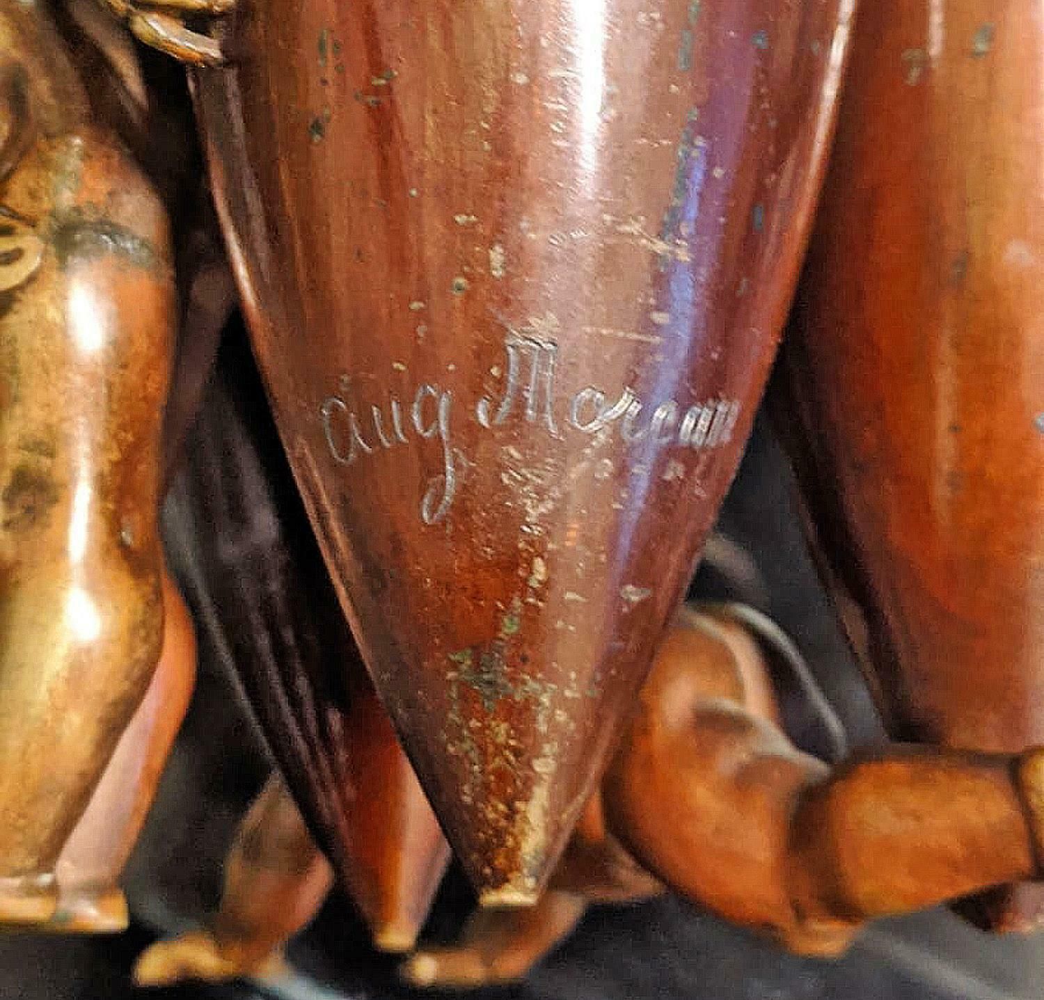 photo for sale French Empire Patinated Bronze Sculpture Of A Group Of Boys And Amphoras By Auguste Moreau