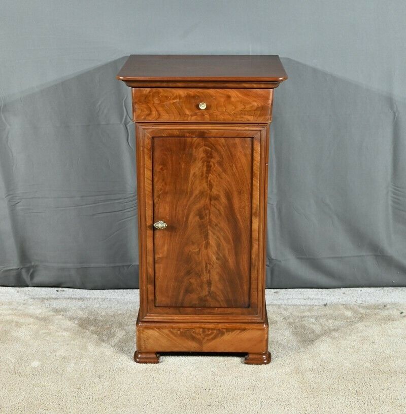Mahogany Bedside Table, Restoration Style – 2nd Part 19th Century